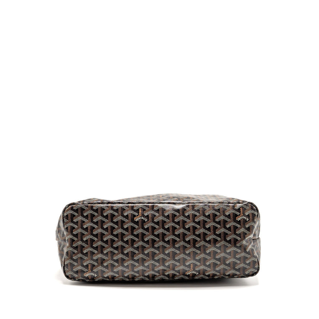 GOYARD BOHEME HOBO BAG GOYARDINE CANVAS/CALFSKIN BLACK SHW