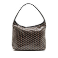 GOYARD BOHEME HOBO BAG GOYARDINE CANVAS/CALFSKIN BLACK SHW