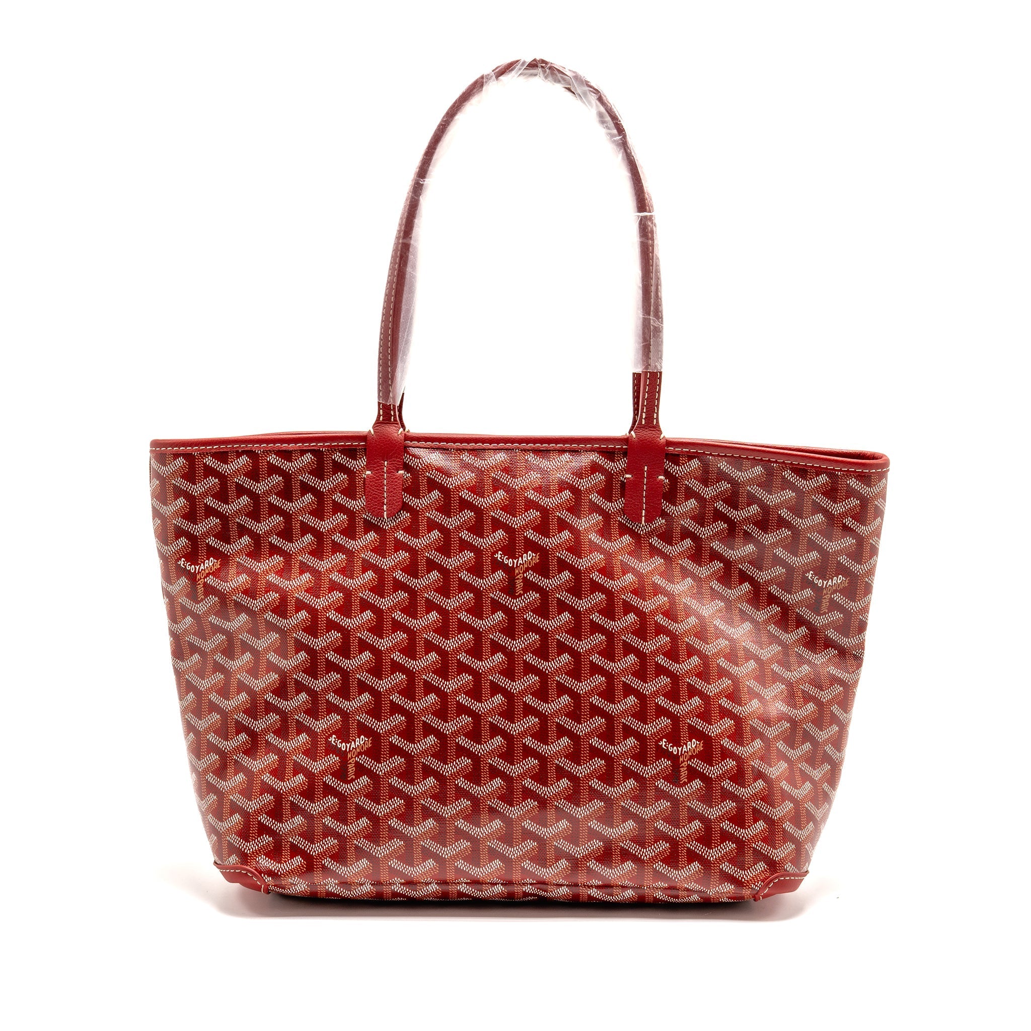 GOYARD ARTOIS PM TOTE BAG GOYARDINE CANVAS/LEATHER ROUGE SHW