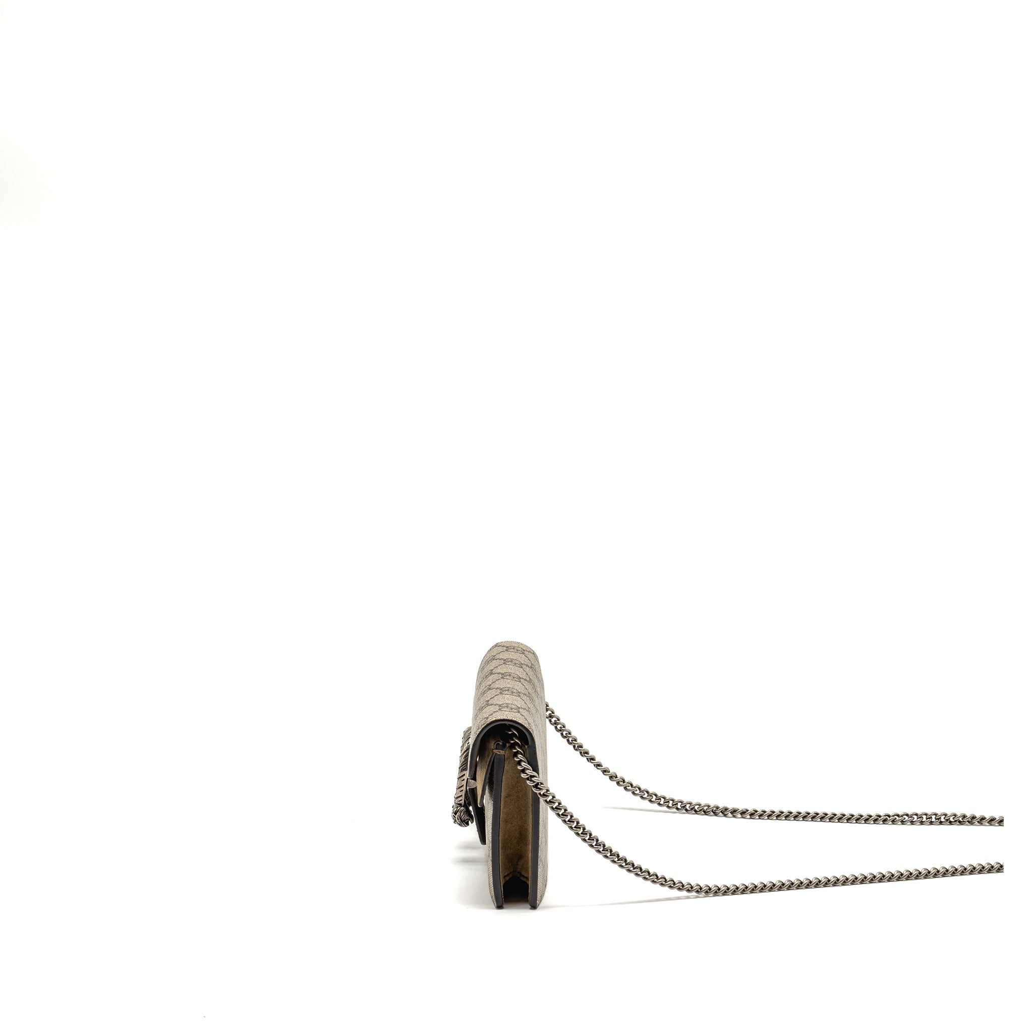 GUCCI SUPER MINI DIONYSUS CANVAS / SUEDE LEATHER BEIGE SHW