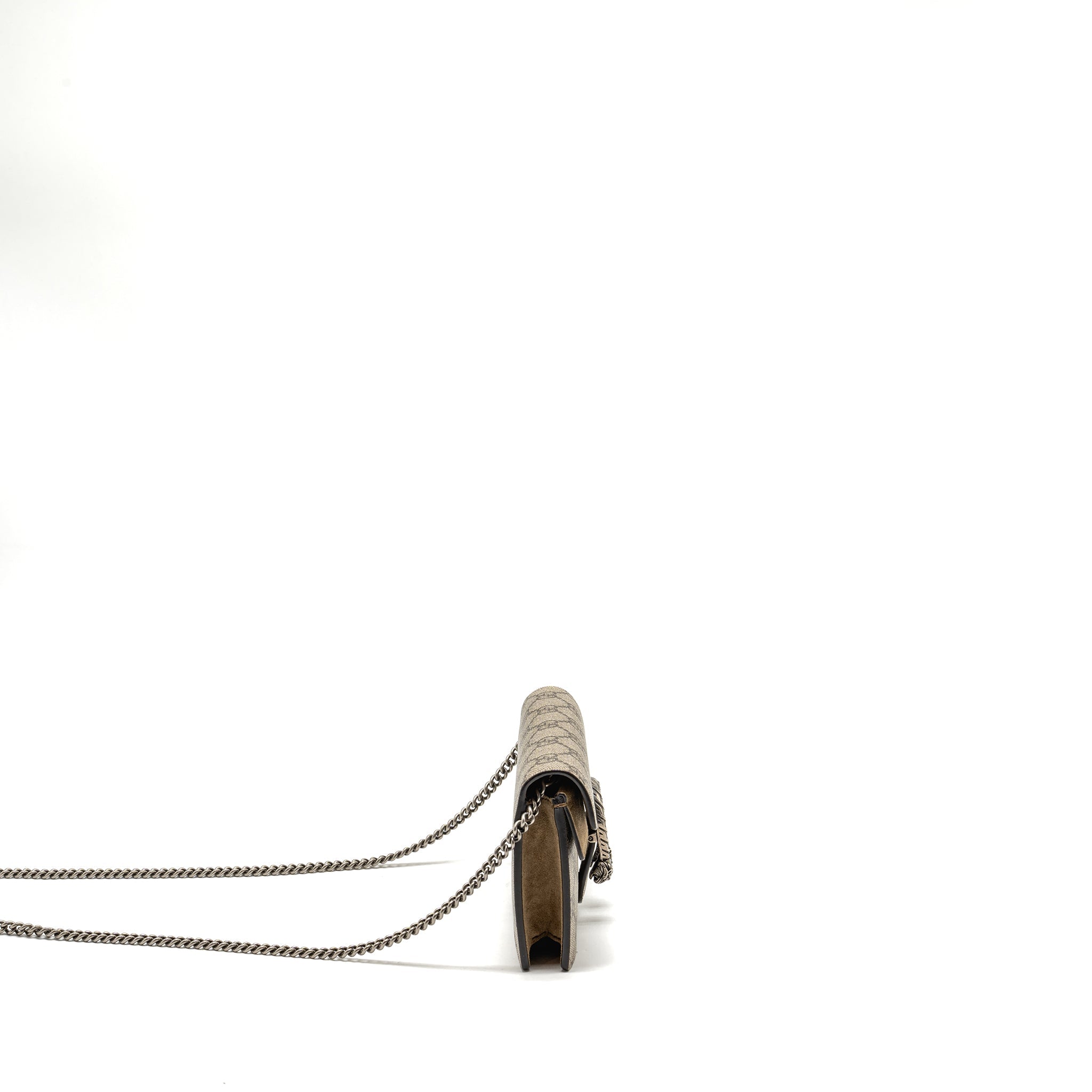 GUCCI SUPER MINI DIONYSUS CANVAS / SUEDE LEATHER BEIGE SHW