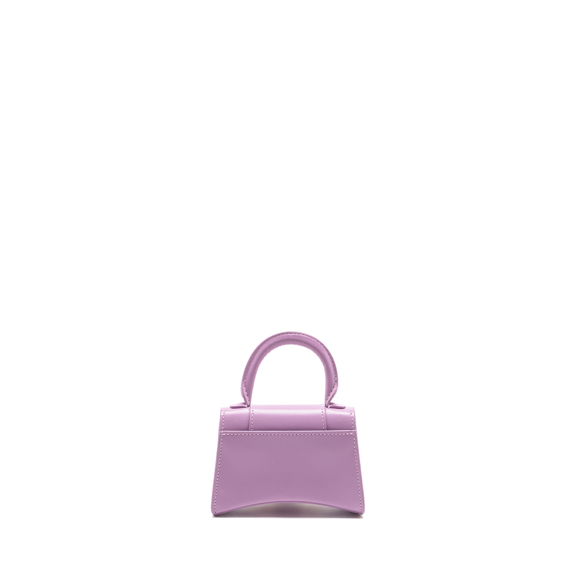 BALENCIAGA MINI HOURGLASS BAG CALFSKIN LIGHT PURPLE SHW