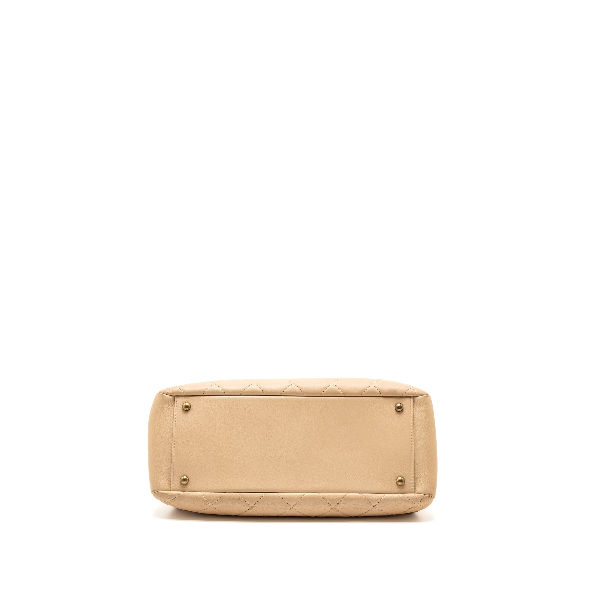 CHANEL SHOPPING TOTE CALFSKIN BEIGE GHW