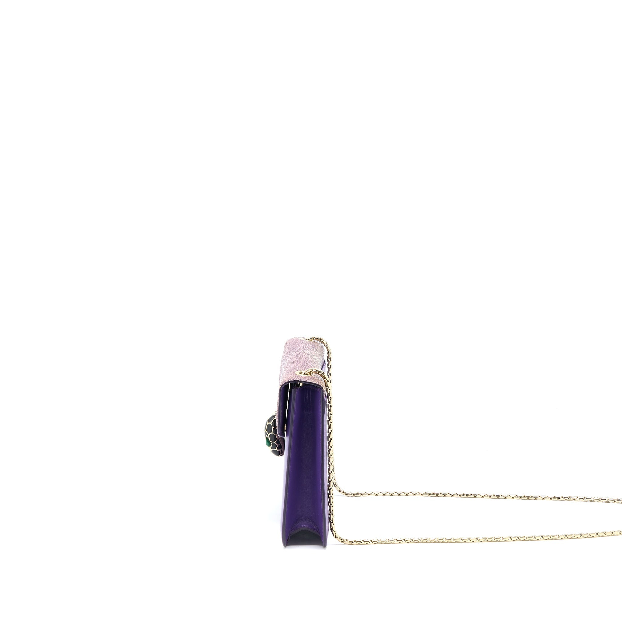 BVLGARI SERPENTI FOREVER BAG CRYSTAL GALUCHAR PURPLE LGHW