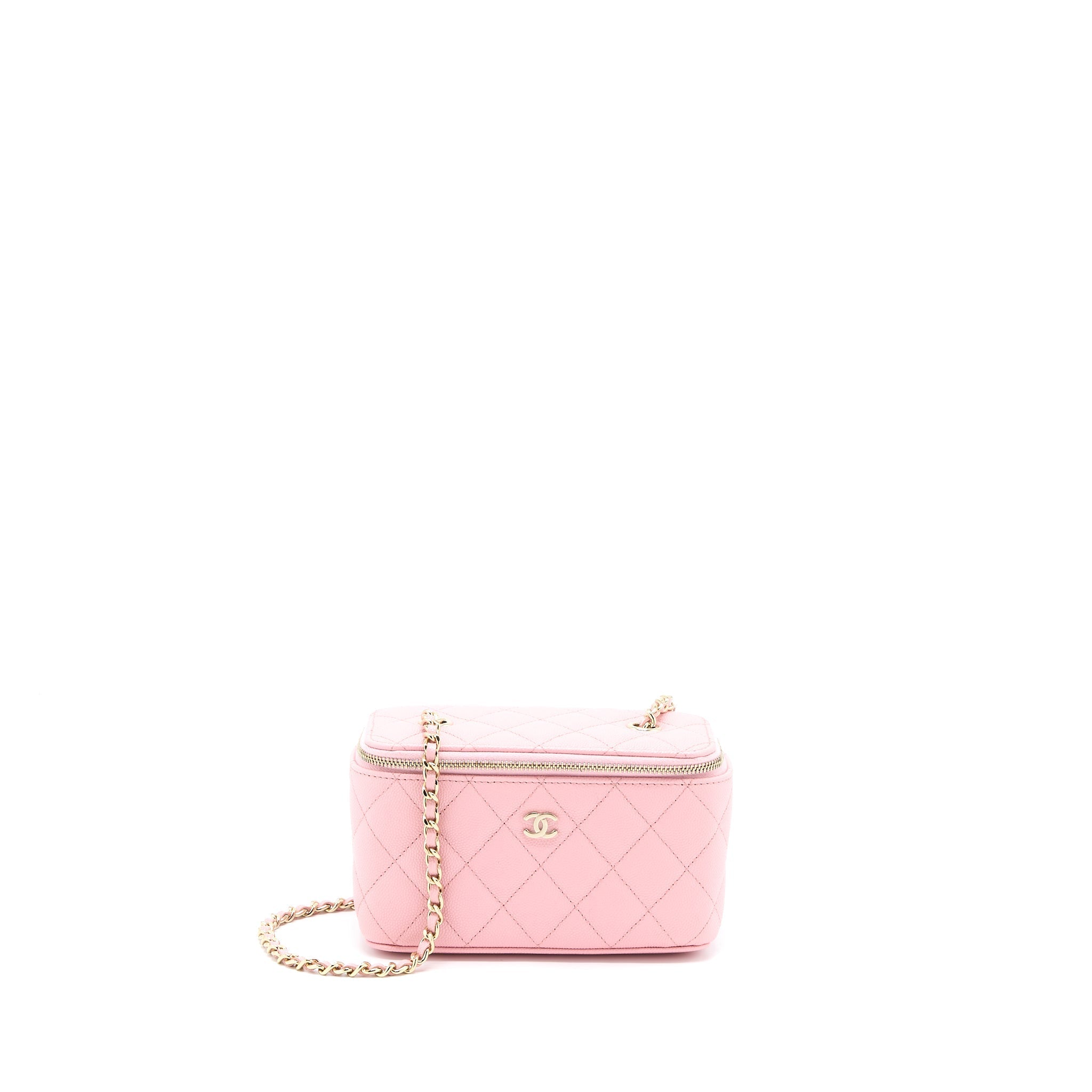 CHANEL LONG VANITY WITH CHAIN CAVIAR PINK LGHW