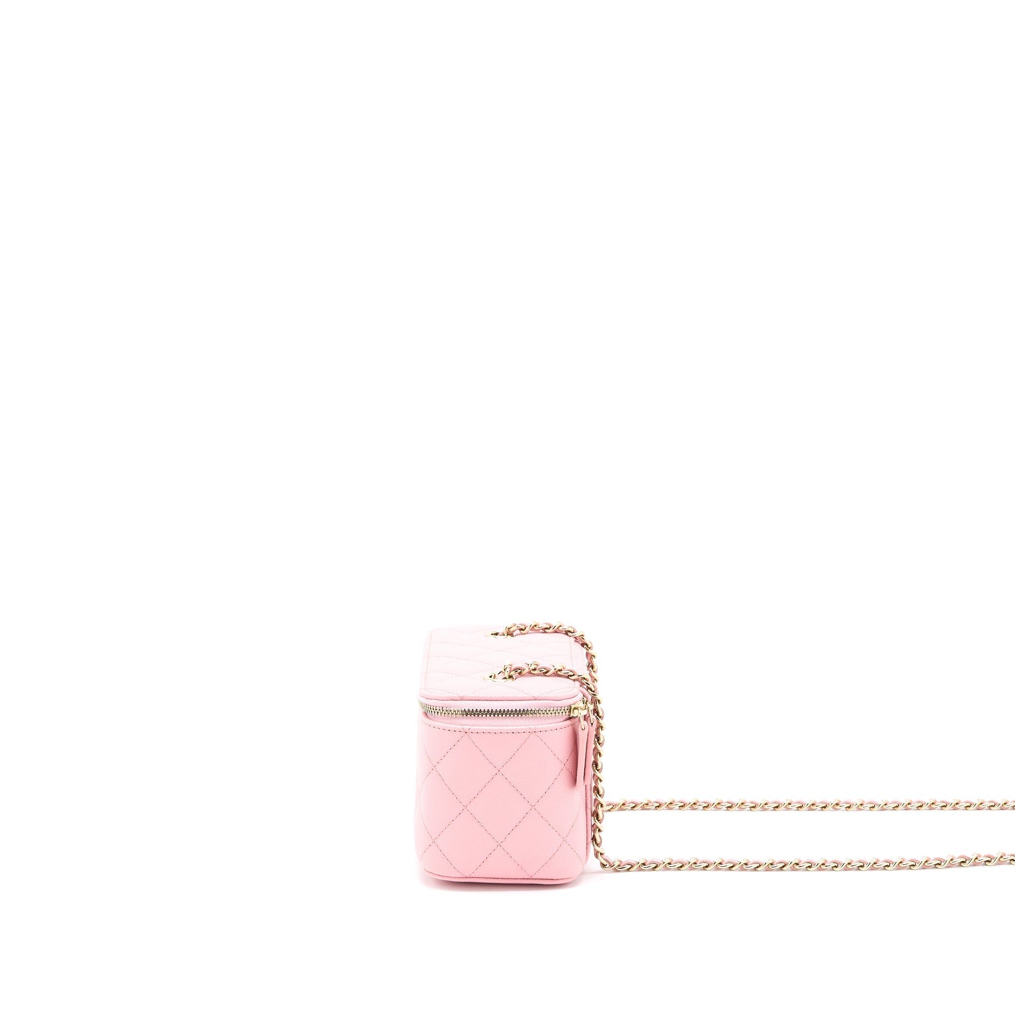 CHANEL LONG VANITY WITH CHAIN CAVIAR PINK LGHW
