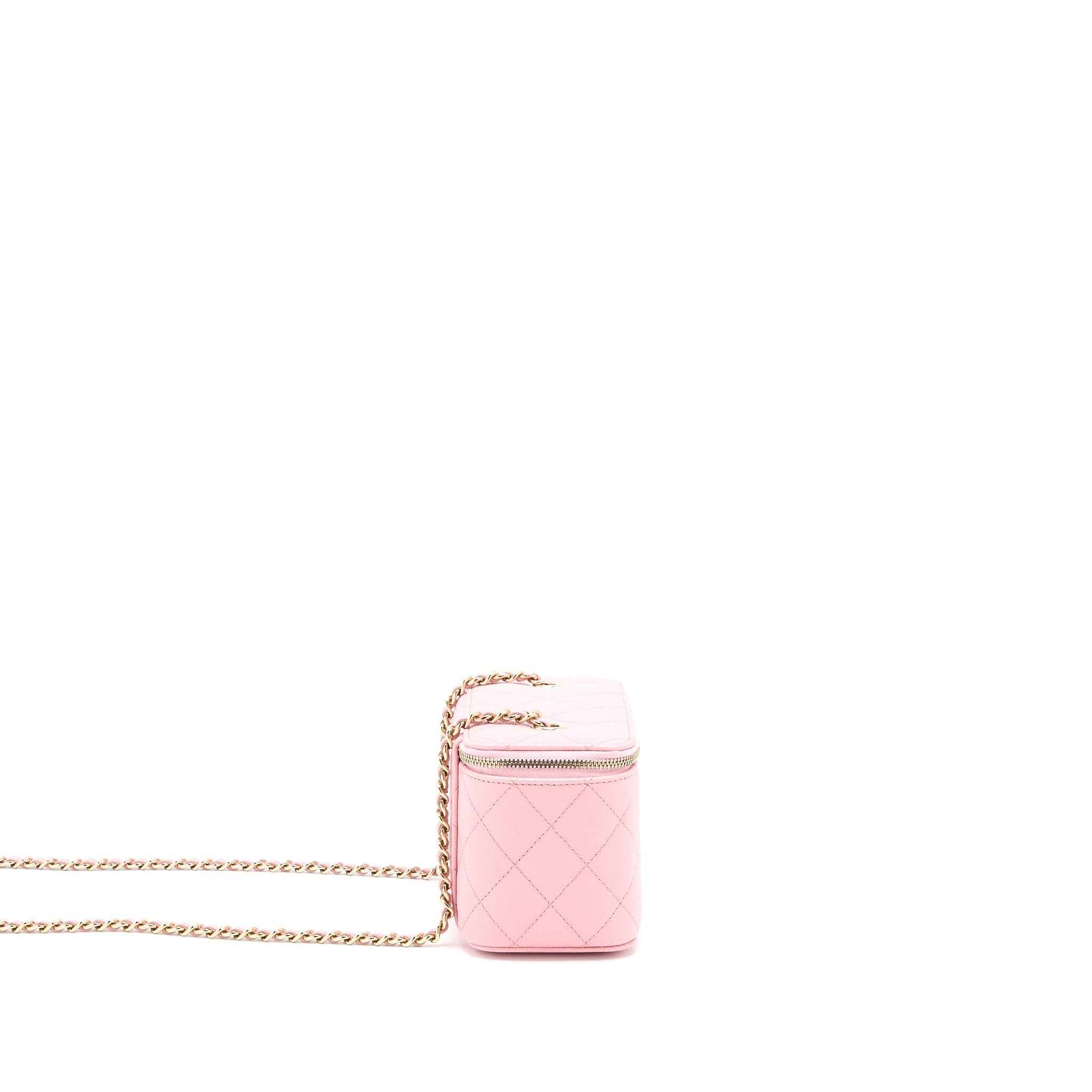 CHANEL LONG VANITY WITH CHAIN CAVIAR PINK LGHW