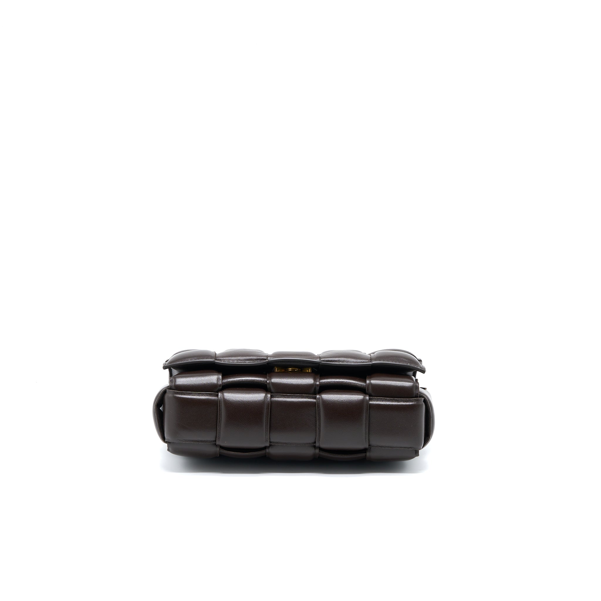 BOTTEGA VENETA CHAIN CASSETTE BAG DARK BROWN GHW