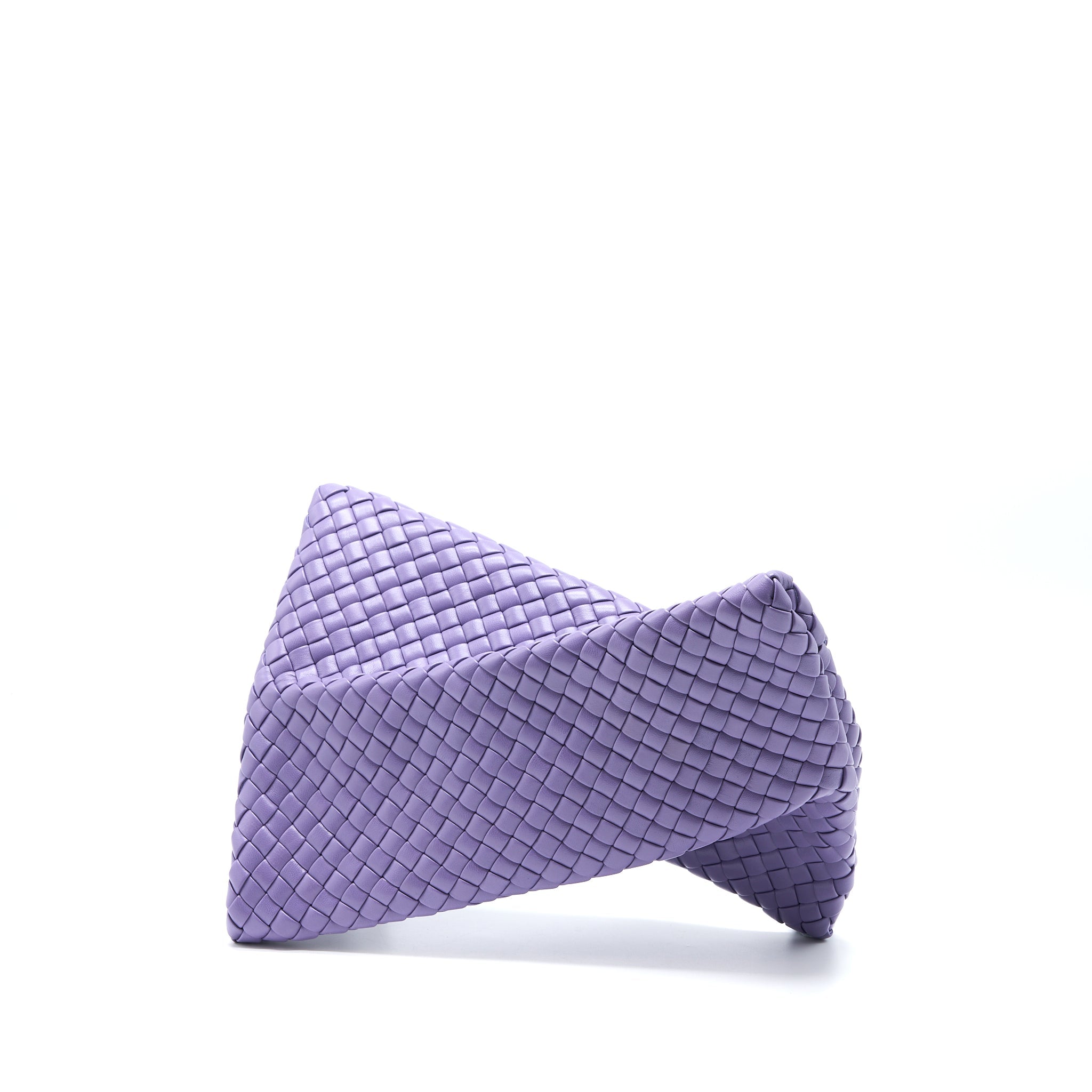 BOTTEGA VENETA CRISSCROSS CLUTCH BAG LAVENDER SHW