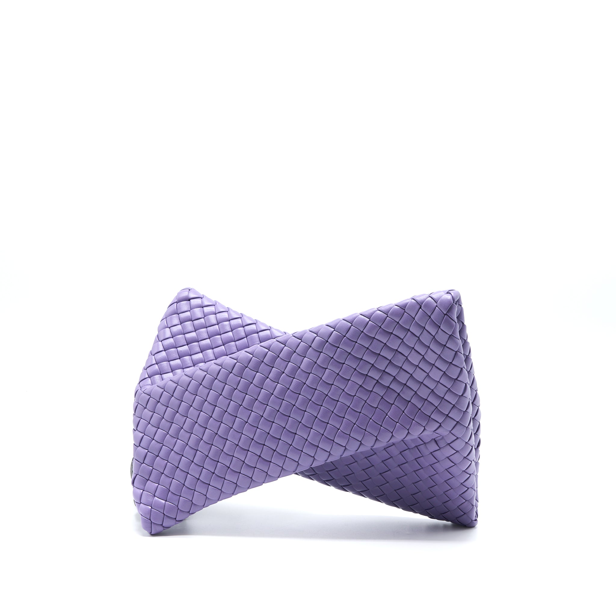 BOTTEGA VENETA CRISSCROSS CLUTCH BAG LAVENDER SHW