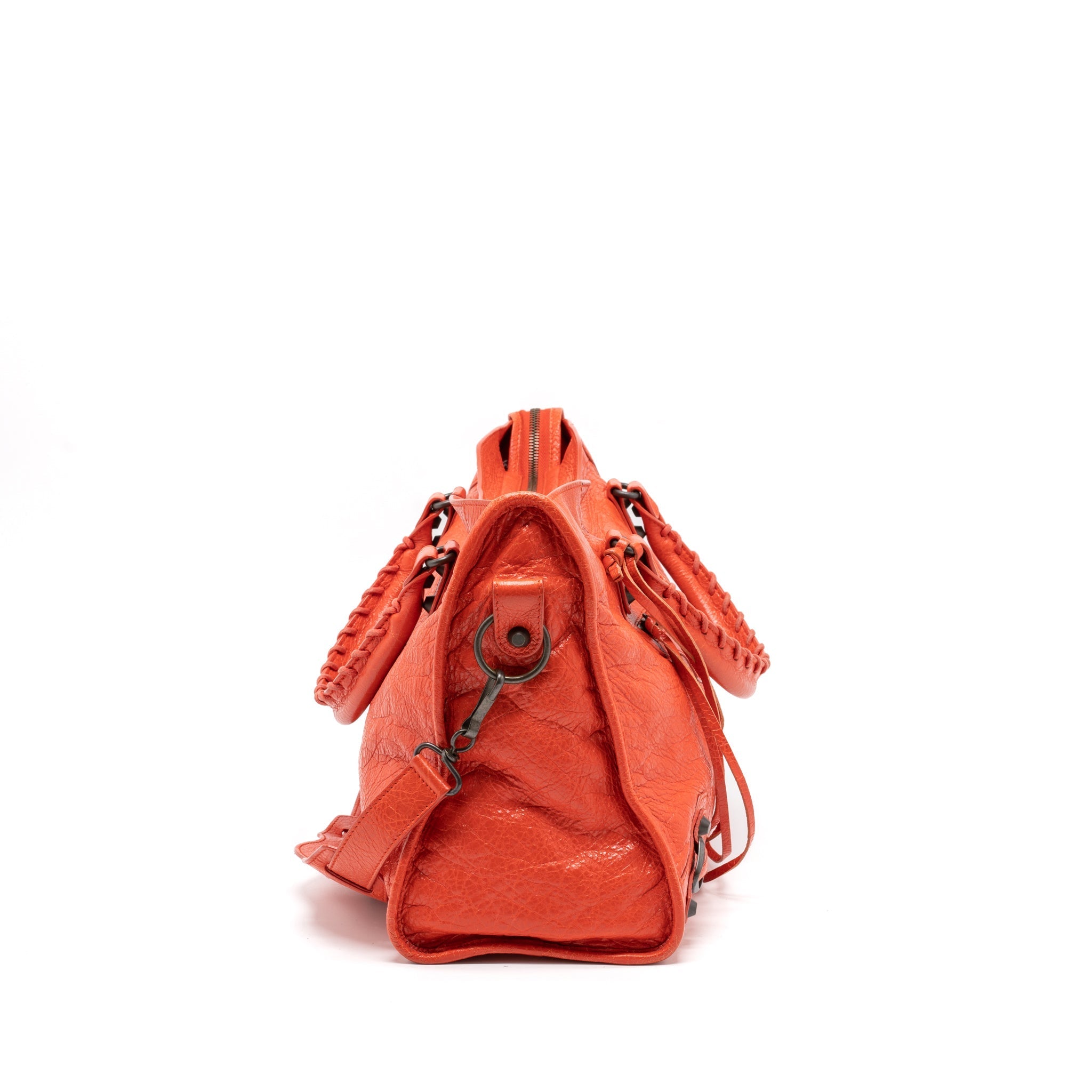 BALENCIAGA CLASSIC CITY BAG NAPPA TOMATO/RED BLACK HARDWARE