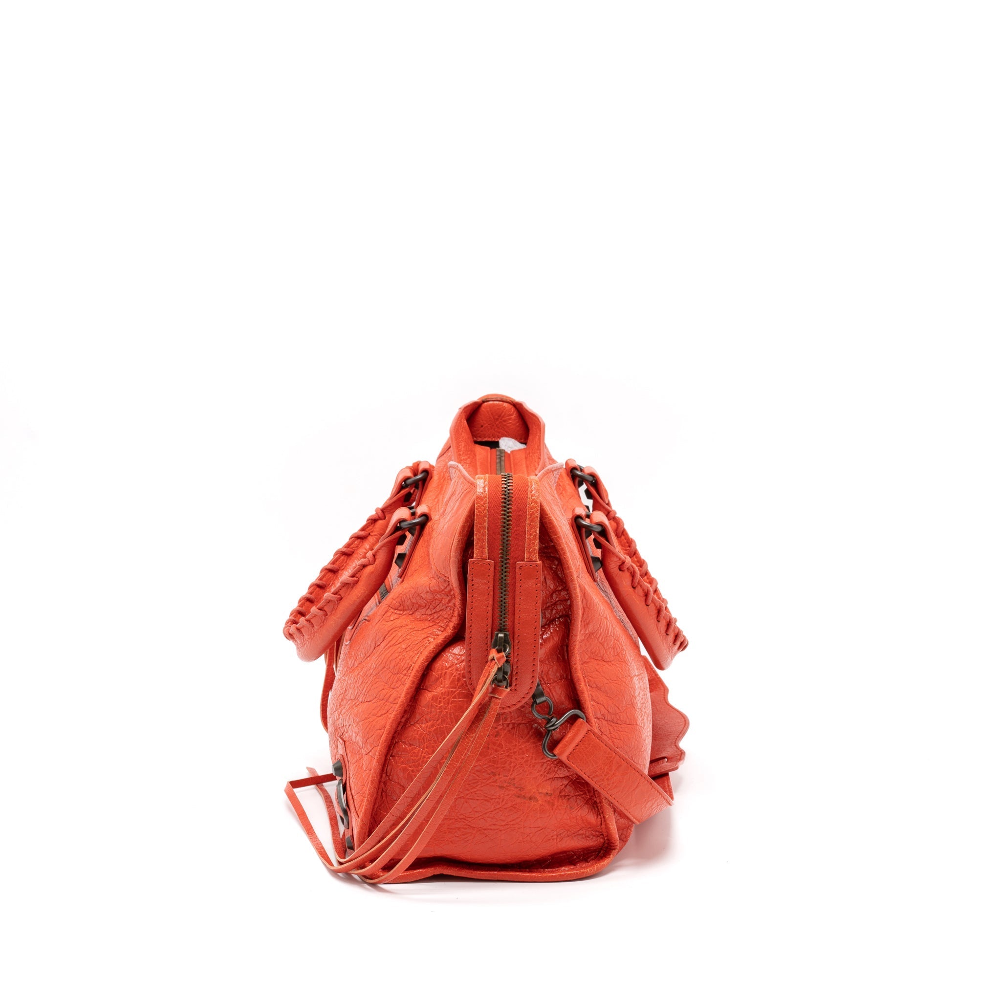 BALENCIAGA CLASSIC CITY BAG NAPPA TOMATO/RED BLACK HARDWARE