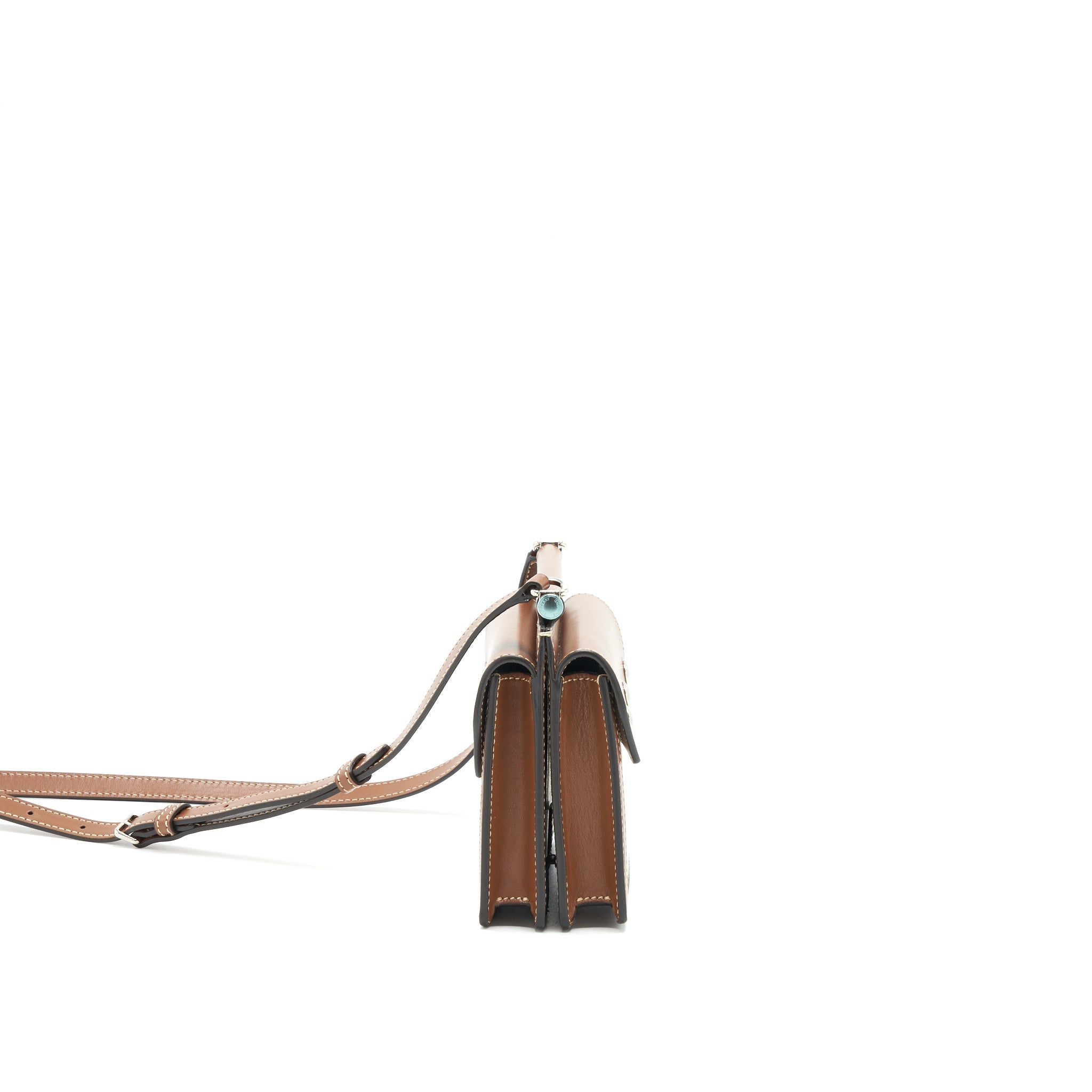 BURBERRY CANVAS/ LEATHER BEIGE MINI CROSSBODY BAG