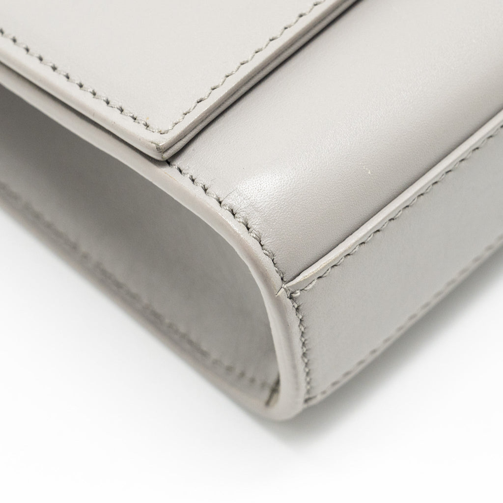 SAINT LAURENT/YSL MEDIUM KATE BAG CALFSKIN GREY SHW