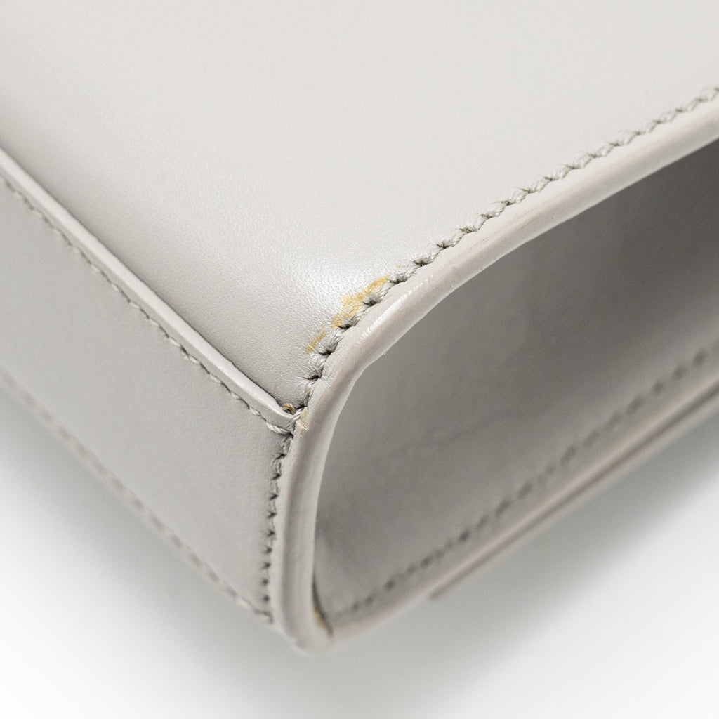 SAINT LAURENT/YSL MEDIUM KATE BAG CALFSKIN GREY SHW