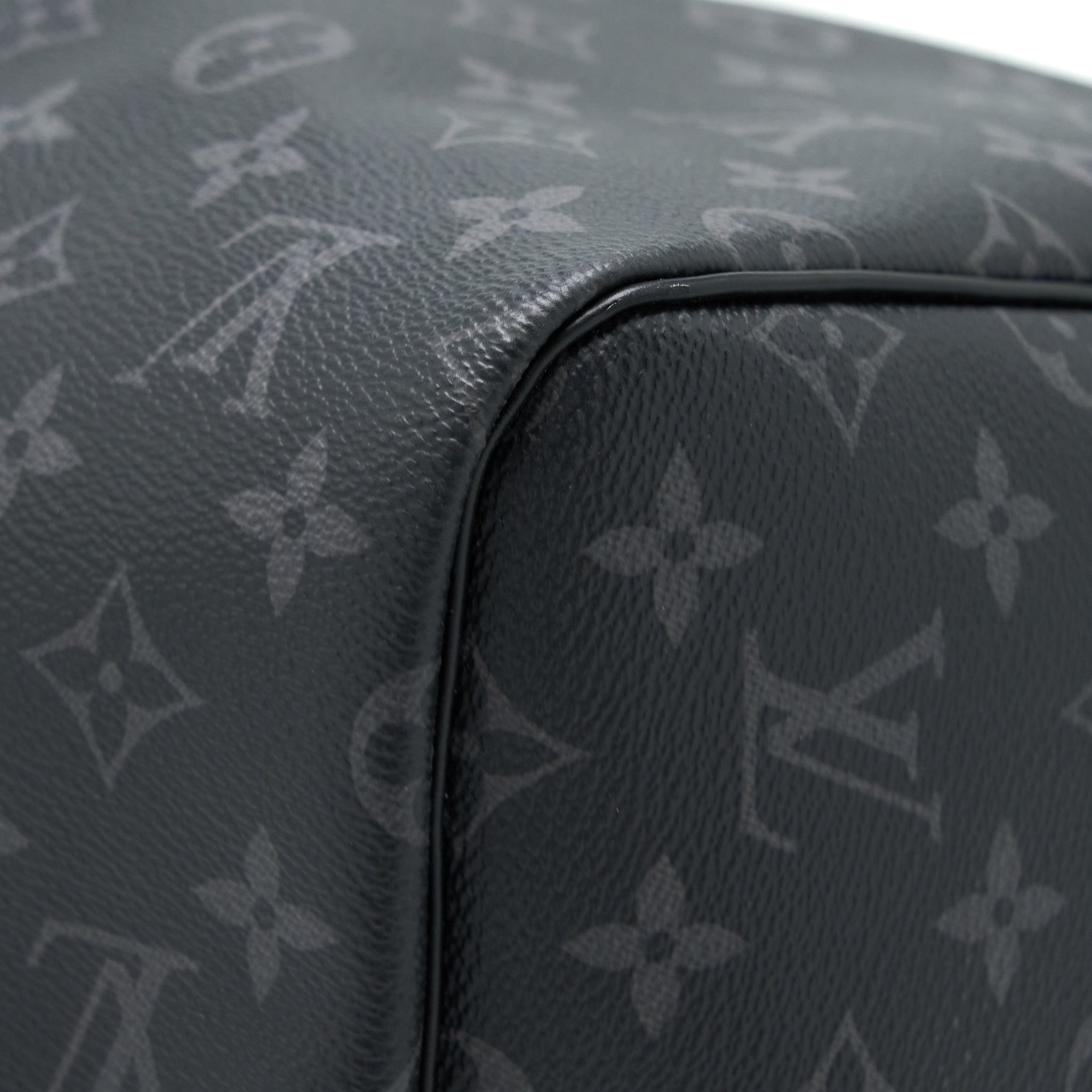 LOUIS VUITTON KEEPALL 55 WITH SHOULDER STRAP MONOGRAM ECLIPSE CANVAS SHW