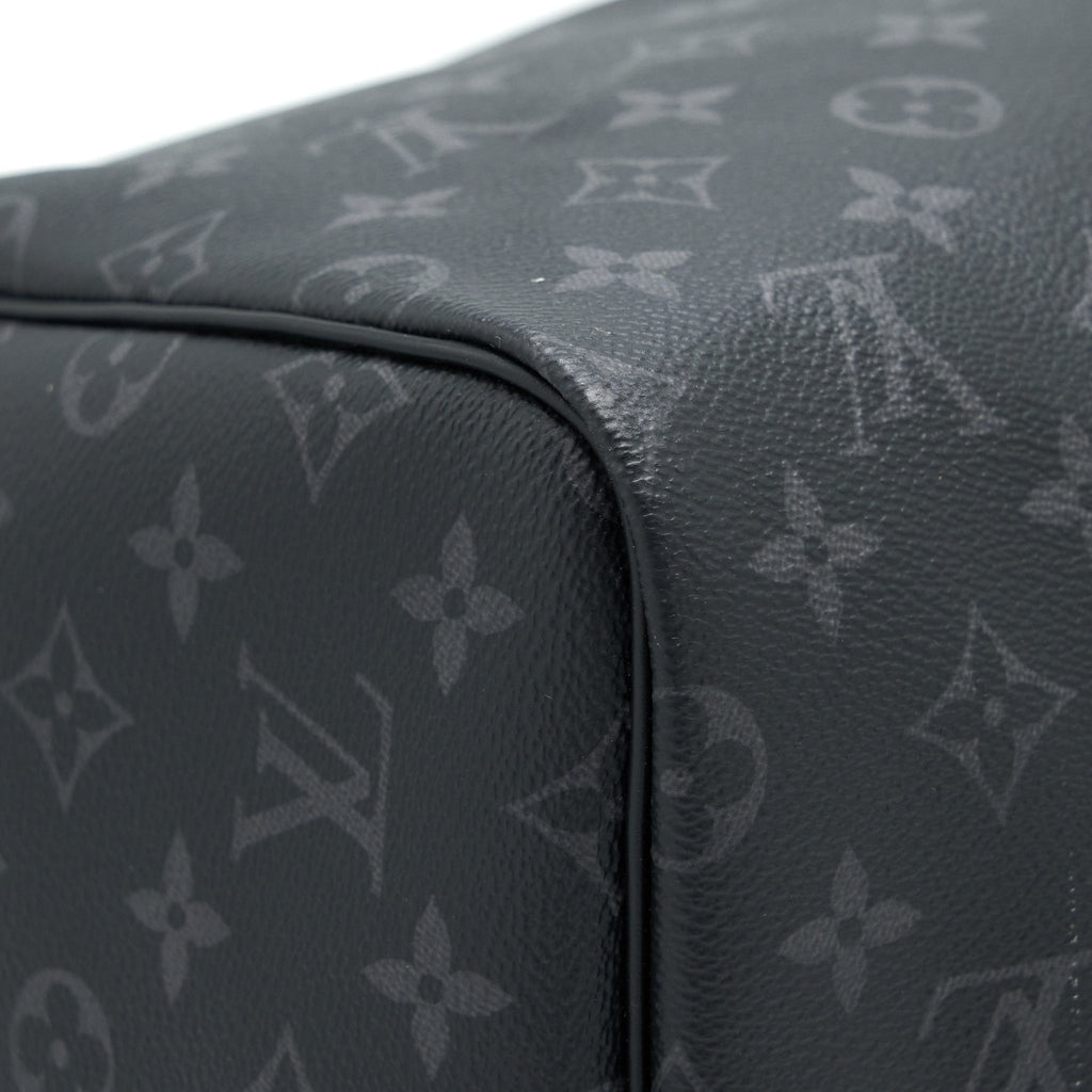 LOUIS VUITTON KEEPALL 55 WITH SHOULDER STRAP MONOGRAM ECLIPSE CANVAS SHW