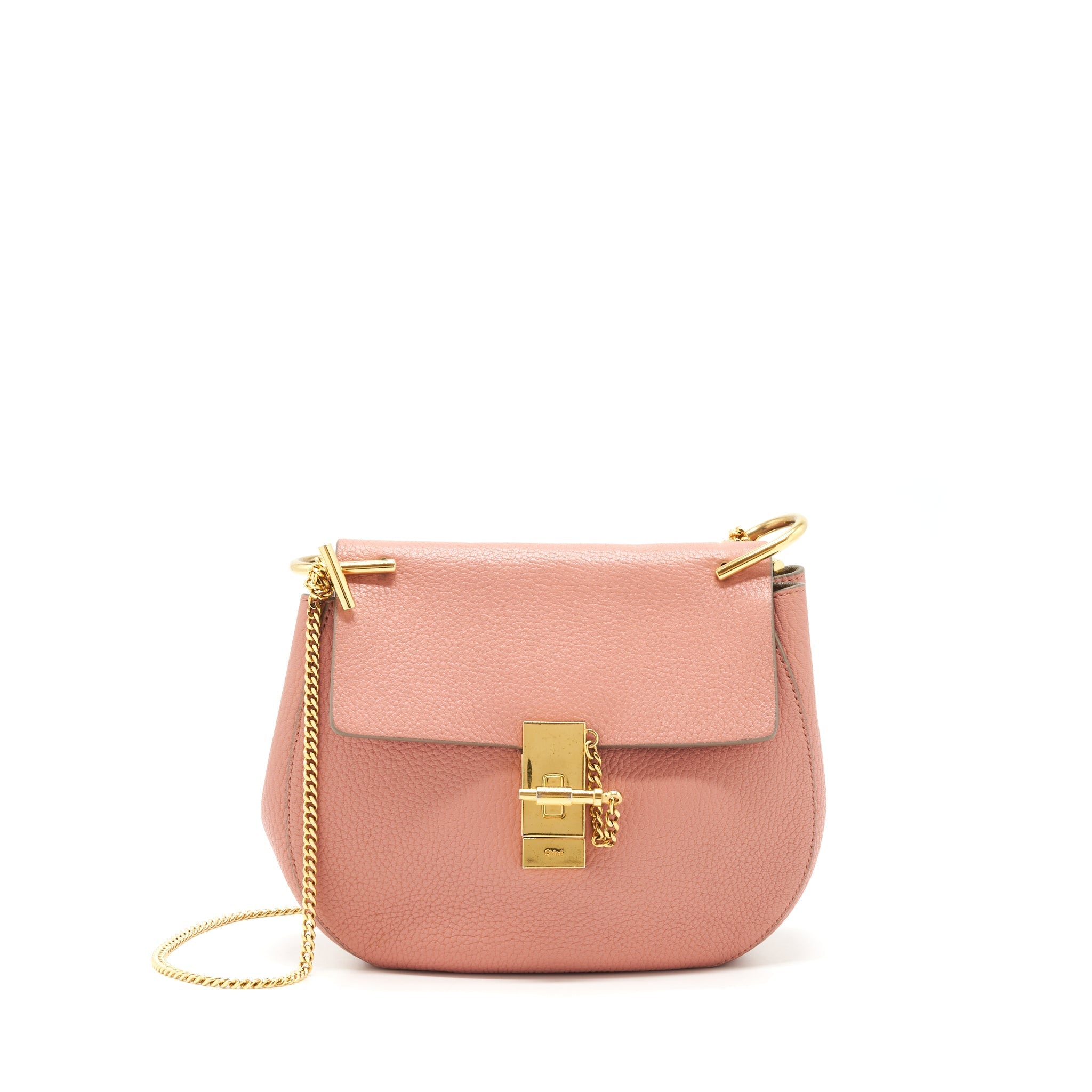 CHLOE DREW BAG PINK GHW