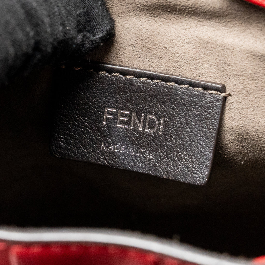 FENDI MON TRESOR MINI BUCKET BAG LEATHER RED SHW