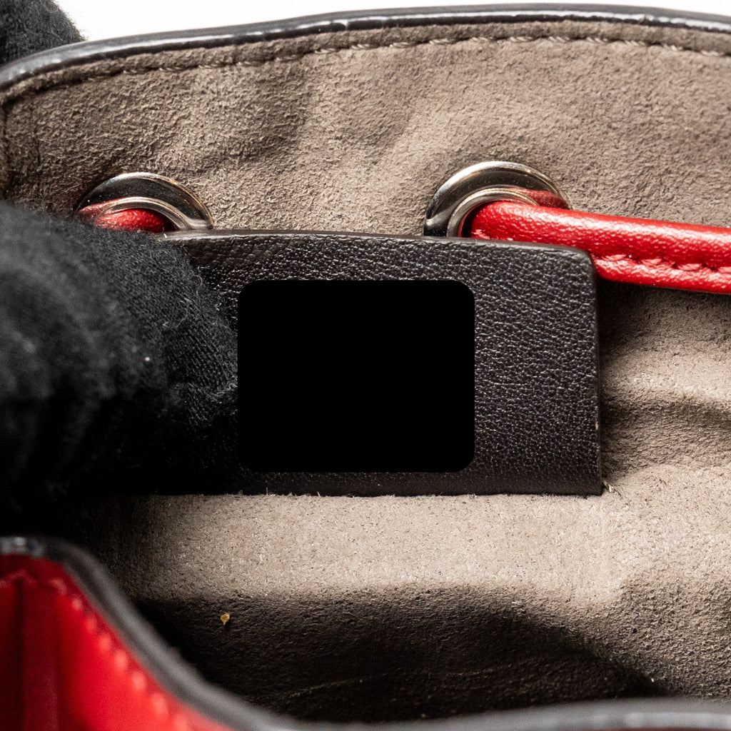 FENDI MON TRESOR MINI BUCKET BAG LEATHER RED SHW