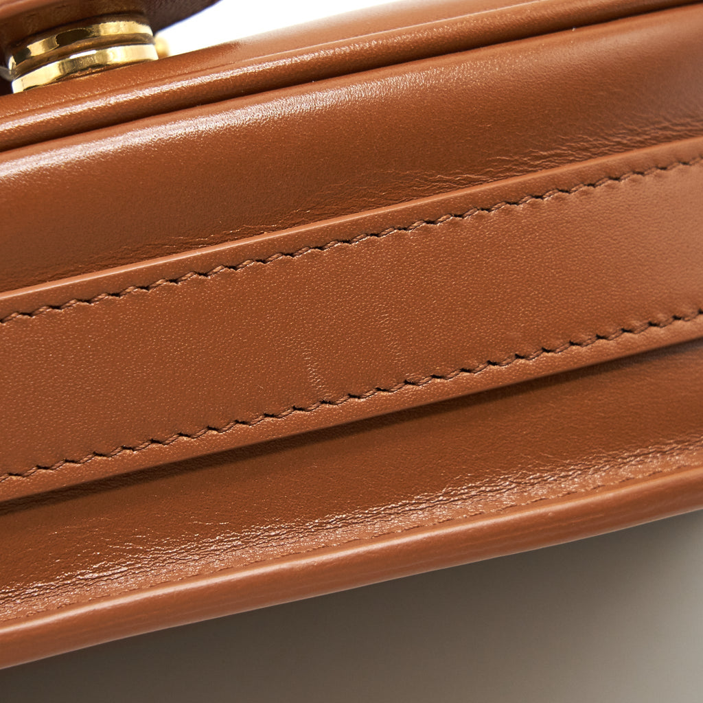 CHRISTIAN DIOR SMALL BOBBY BAG CALFSKIN BROWN GHW