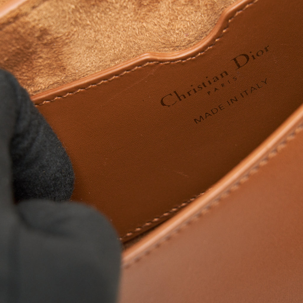 CHRISTIAN DIOR SMALL BOBBY BAG CALFSKIN BROWN GHW
