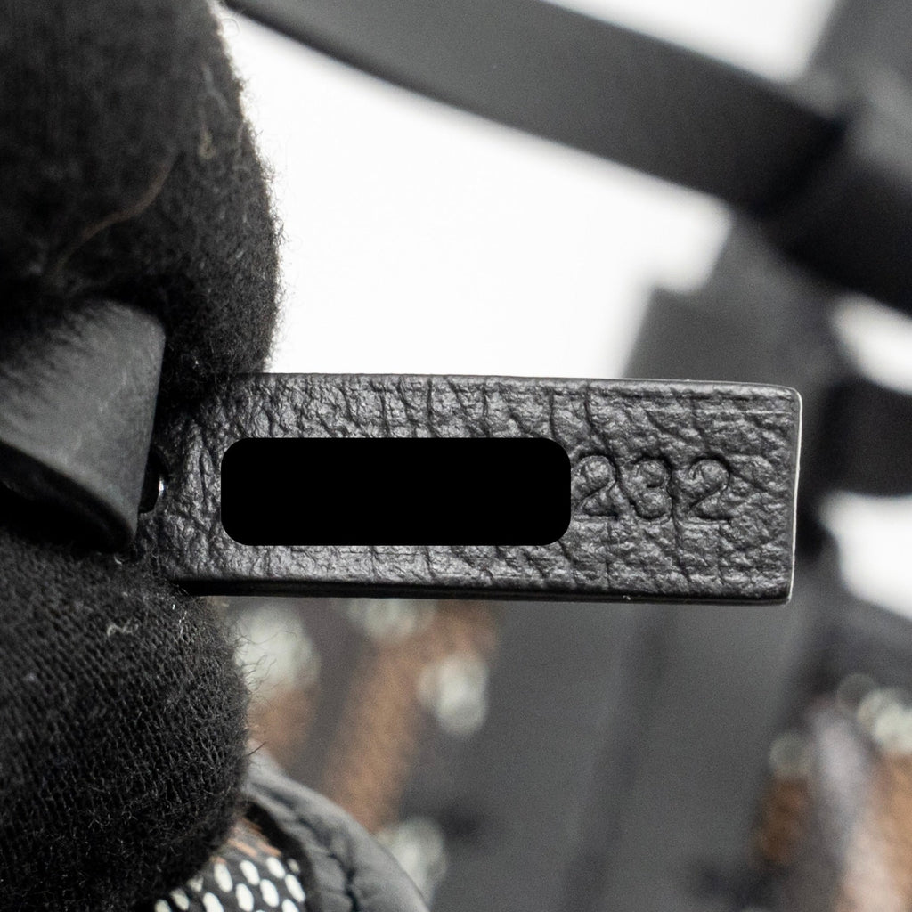GOYARD SAINT LOUIS PM TOTE GOYARDINE CANVAS/CALFSKIN BLACK SHW