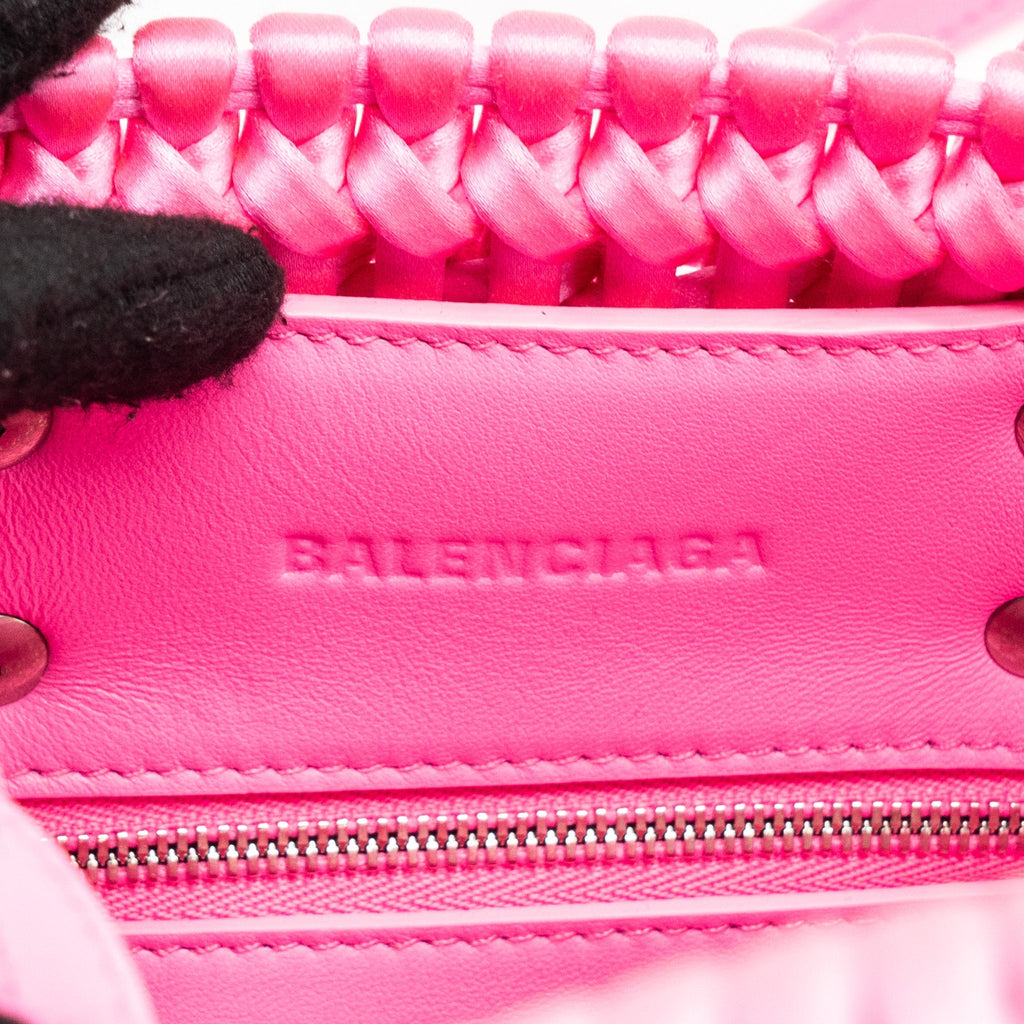 BALENCIAGA MINI TOTE BAG 2023S VALENTINE’S DAY LIMITED EDITION FABRIC PINK SHW