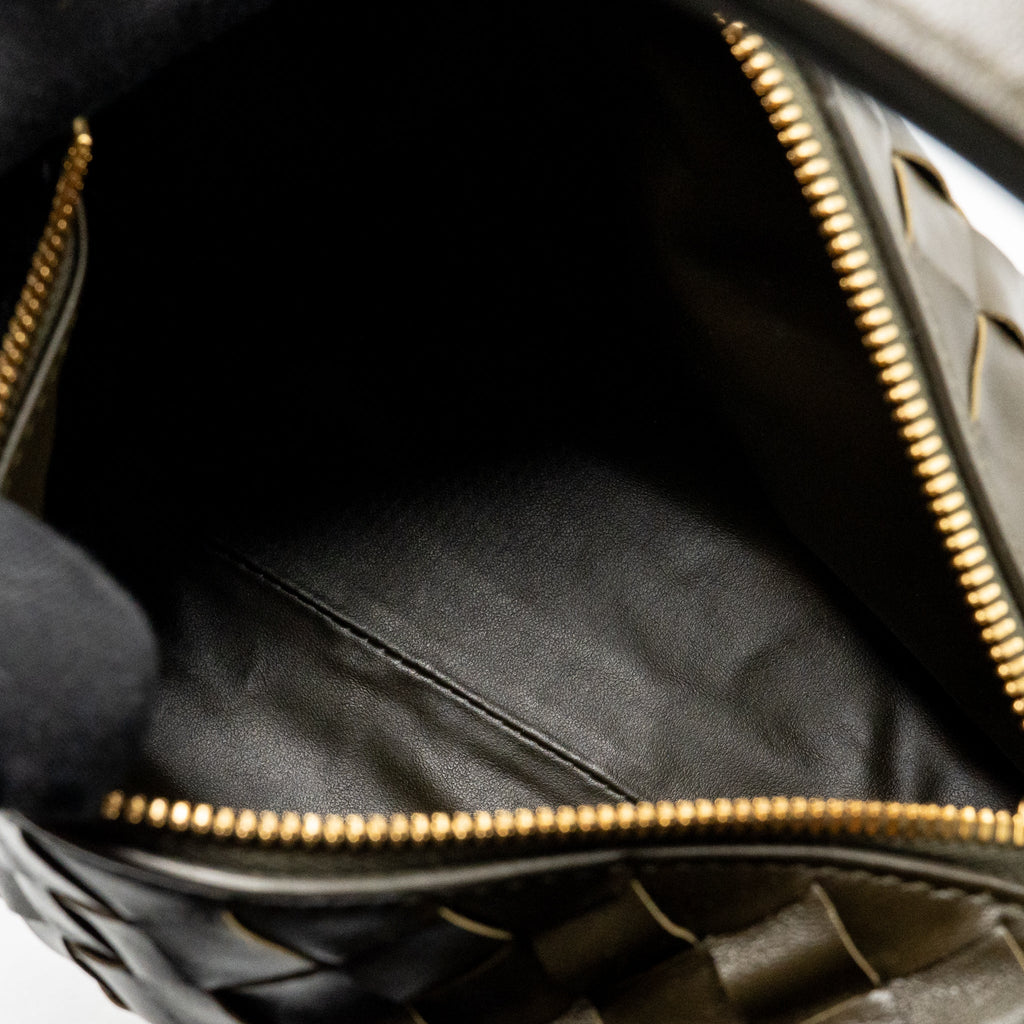 BOTTEGA VENETA WALLACE BAG CALFSKIN KAKI GHW