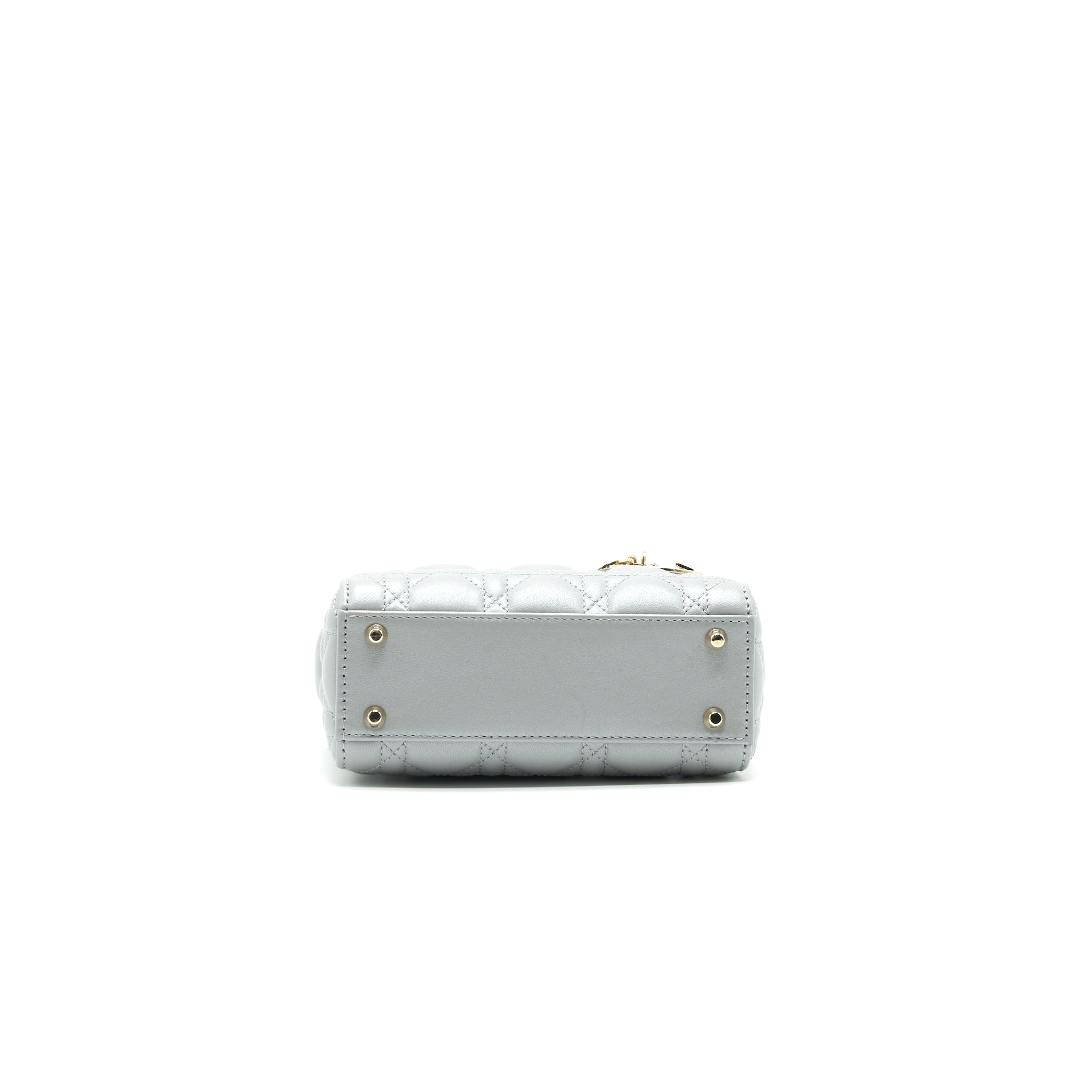 CHRISTIAN DIOR MINI LADY DIOR LIGHT GREY