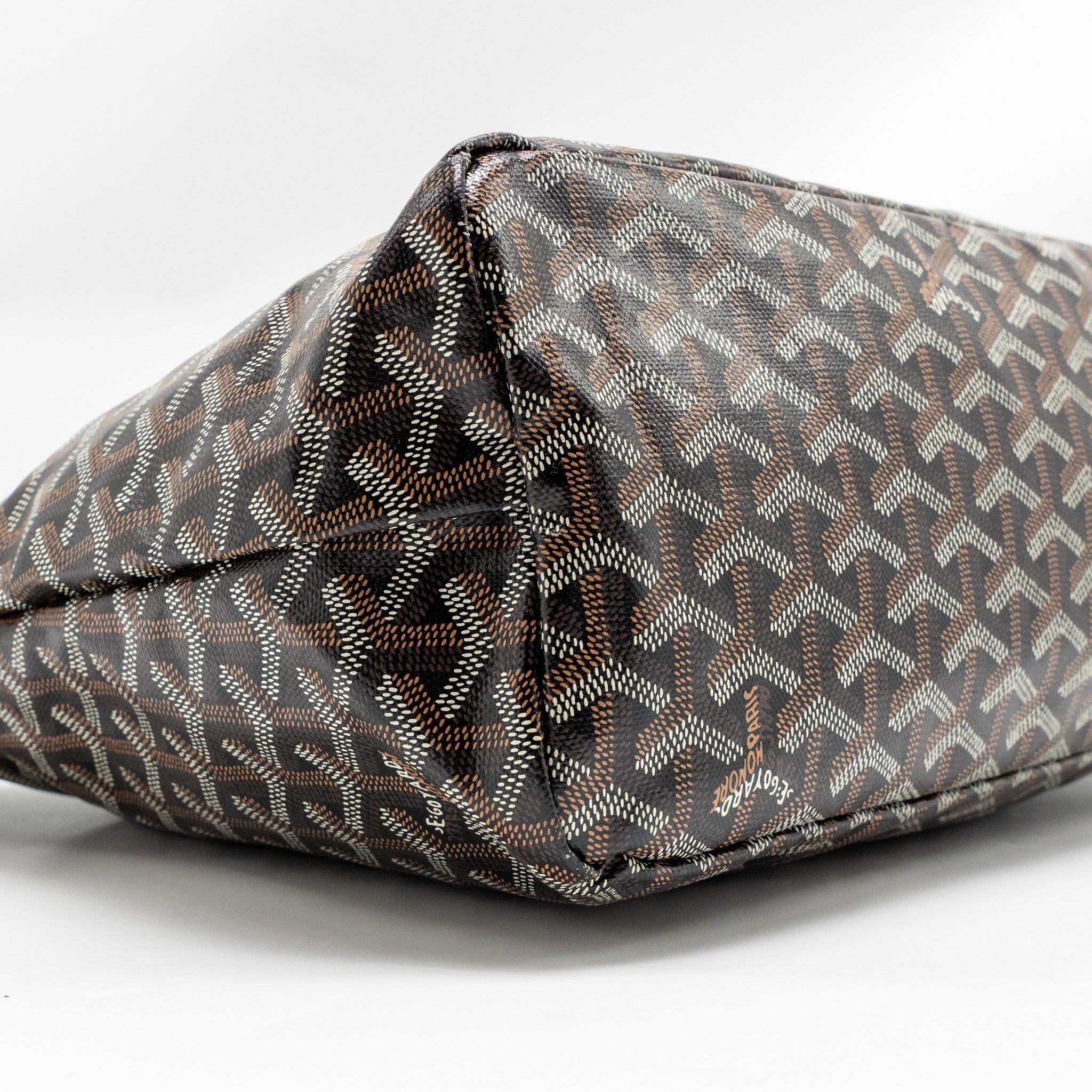 GOYARD BOHEME HOBO BAG GOYARDINE CANVAS/CALFSKIN BLACK SHW