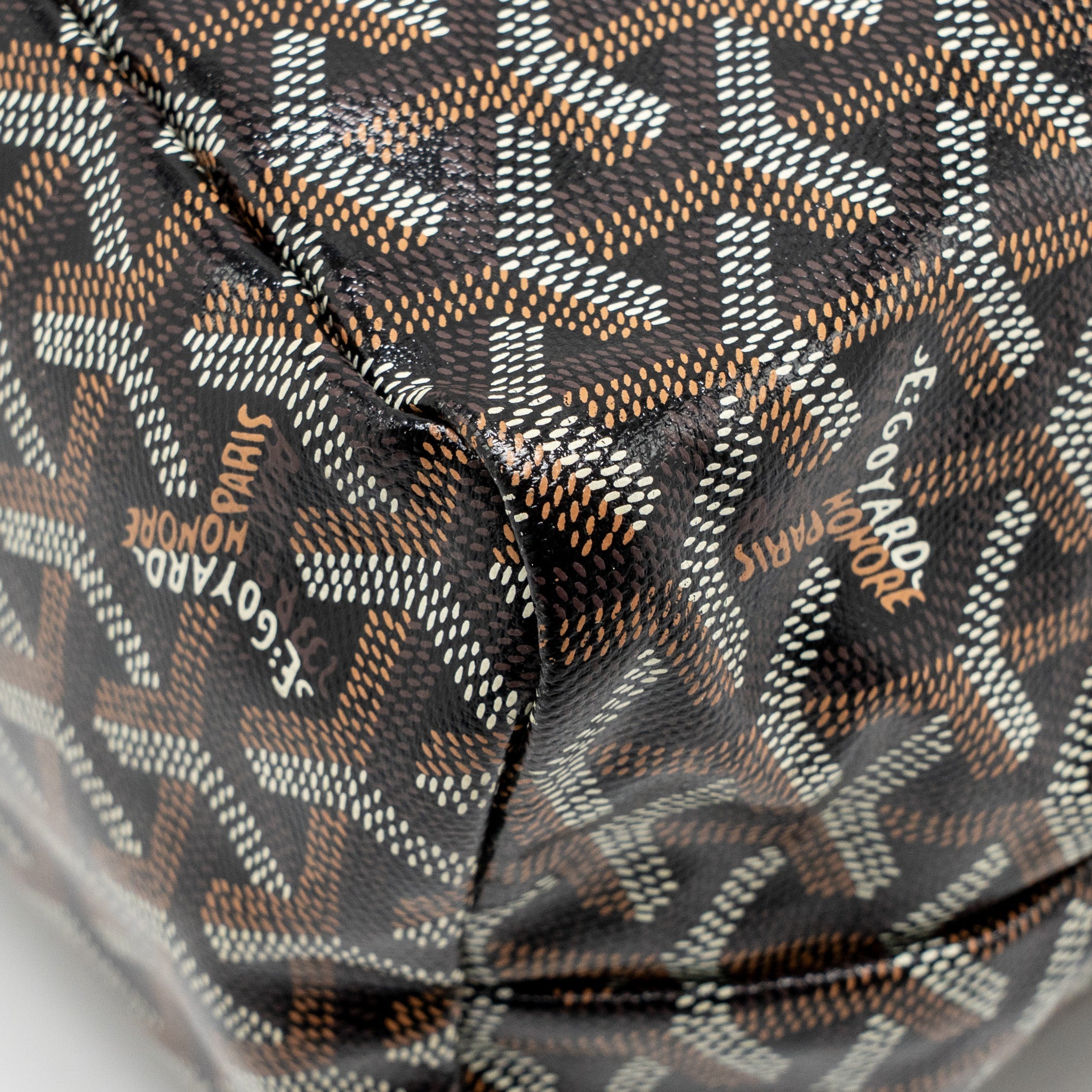 GOYARD BOHEME HOBO BAG GOYARDINE CANVAS/CALFSKIN BLACK SHW