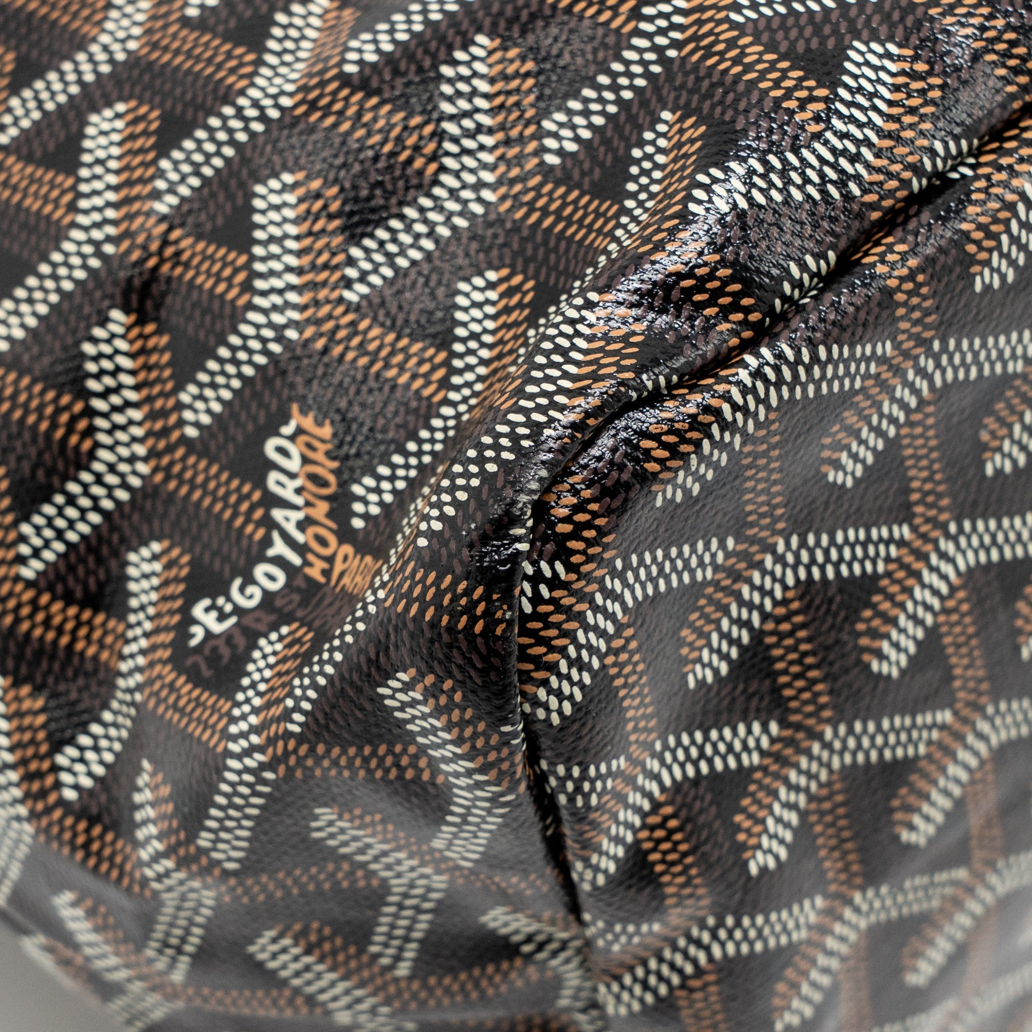 GOYARD BOHEME HOBO BAG GOYARDINE CANVAS/CALFSKIN BLACK SHW