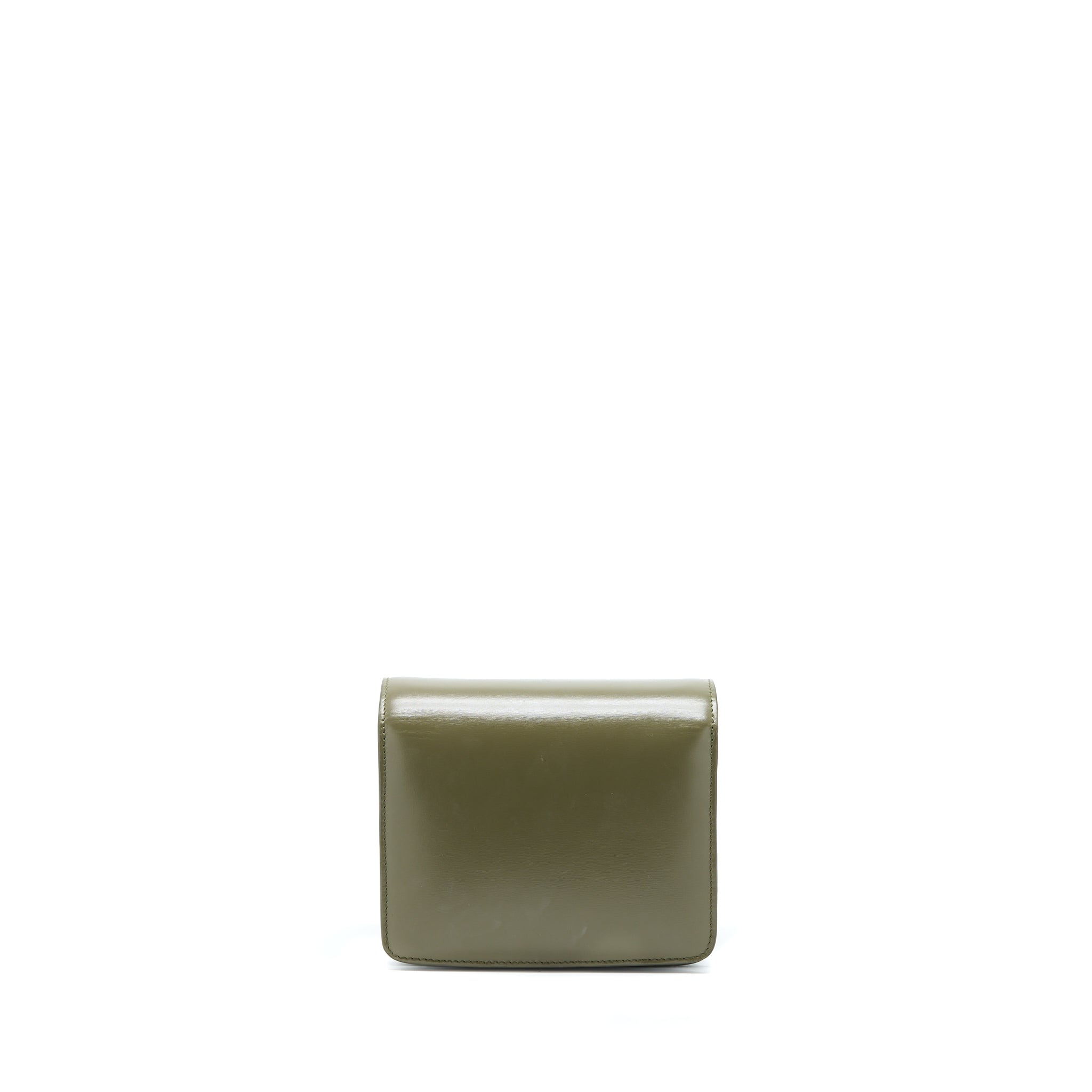 CELINE SMALL CLASSIC BAG BOX CALFSKIN ARMY GREEN GHW