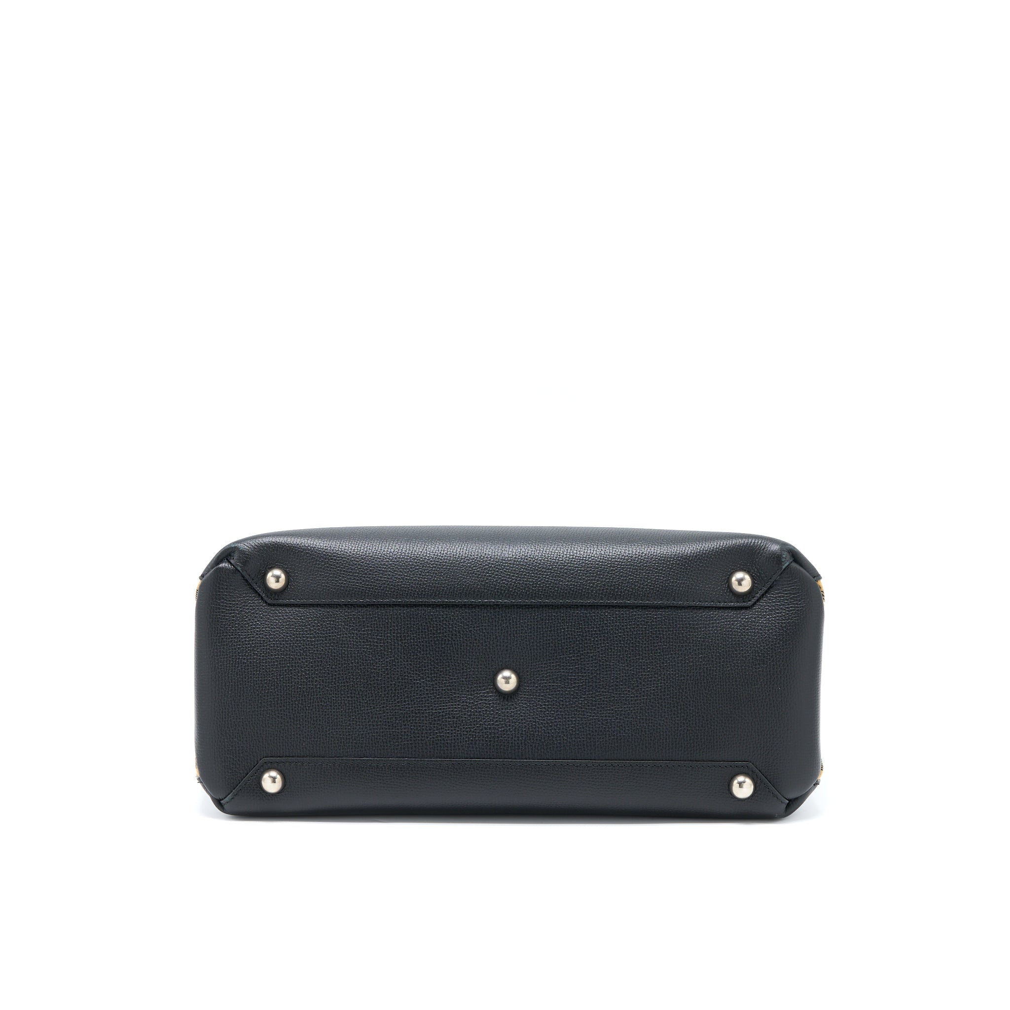 BURBERRY THE MEDIUM BANNER BAG CALFSKIN BLACK/MULTICOLOUR SHW