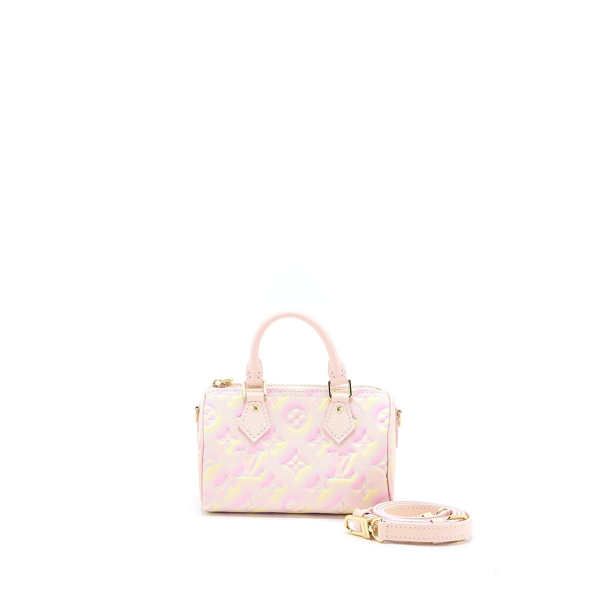 LOUIS VUITTON NANO SPEEDY MONOGRAM EMPREINTE MULTICOLOUR GHW