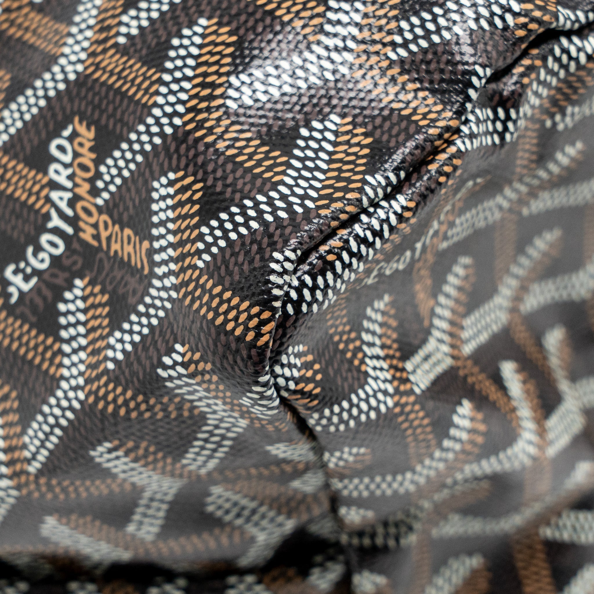 GOYARD SAINT LOUIS PM TOTE BAG GOYARDINE CANVAS/CALFSKIN BLACK SHW