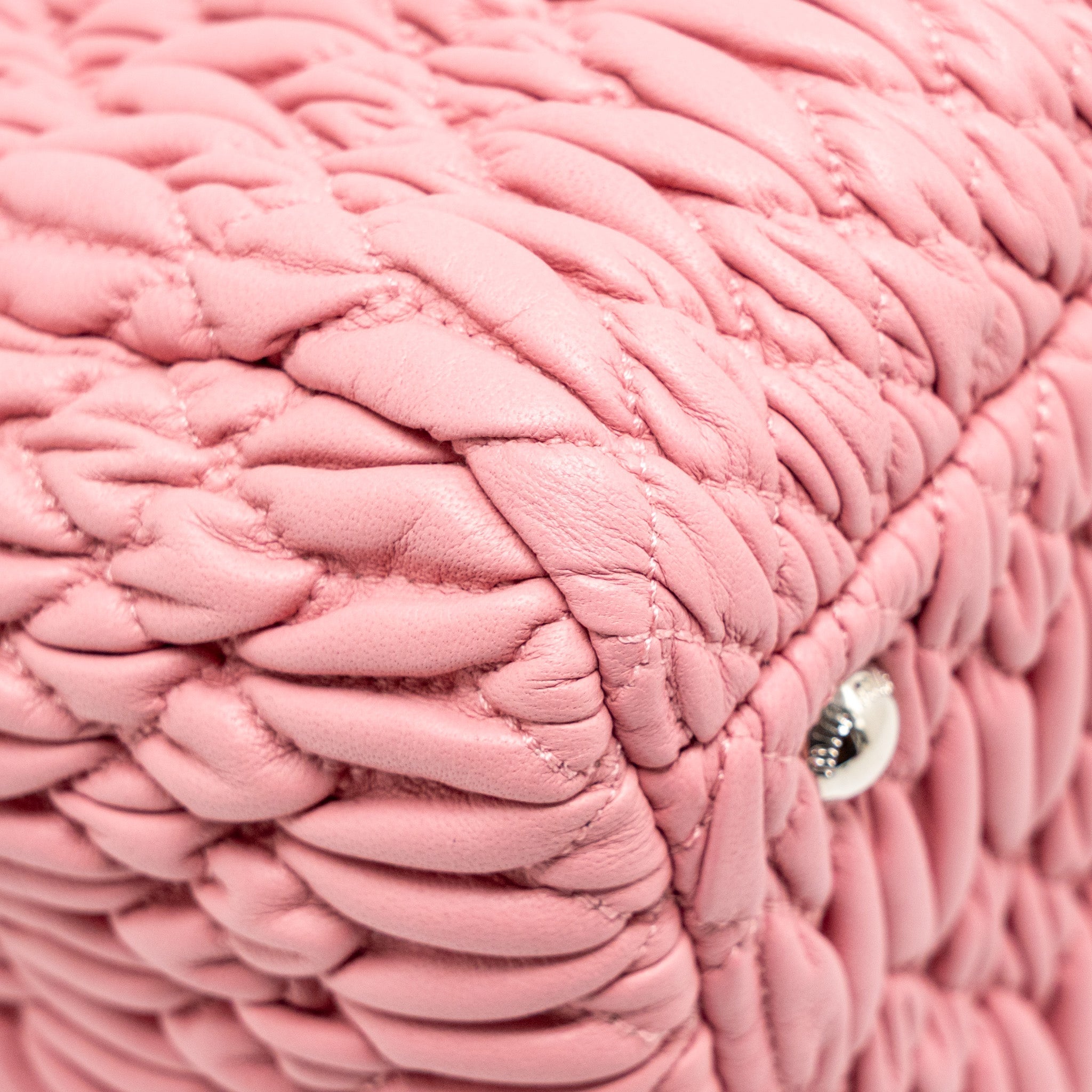 MIU MIU CRYSTAL TOTE BAG NAPPA PINK SHW