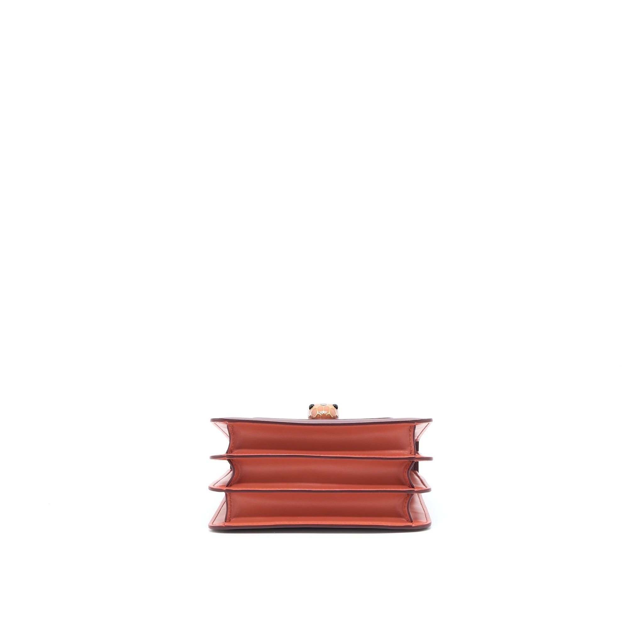 BVLGARI SERPENTI FOREVER TOP HANDLE BAG CALFSKIN RED
