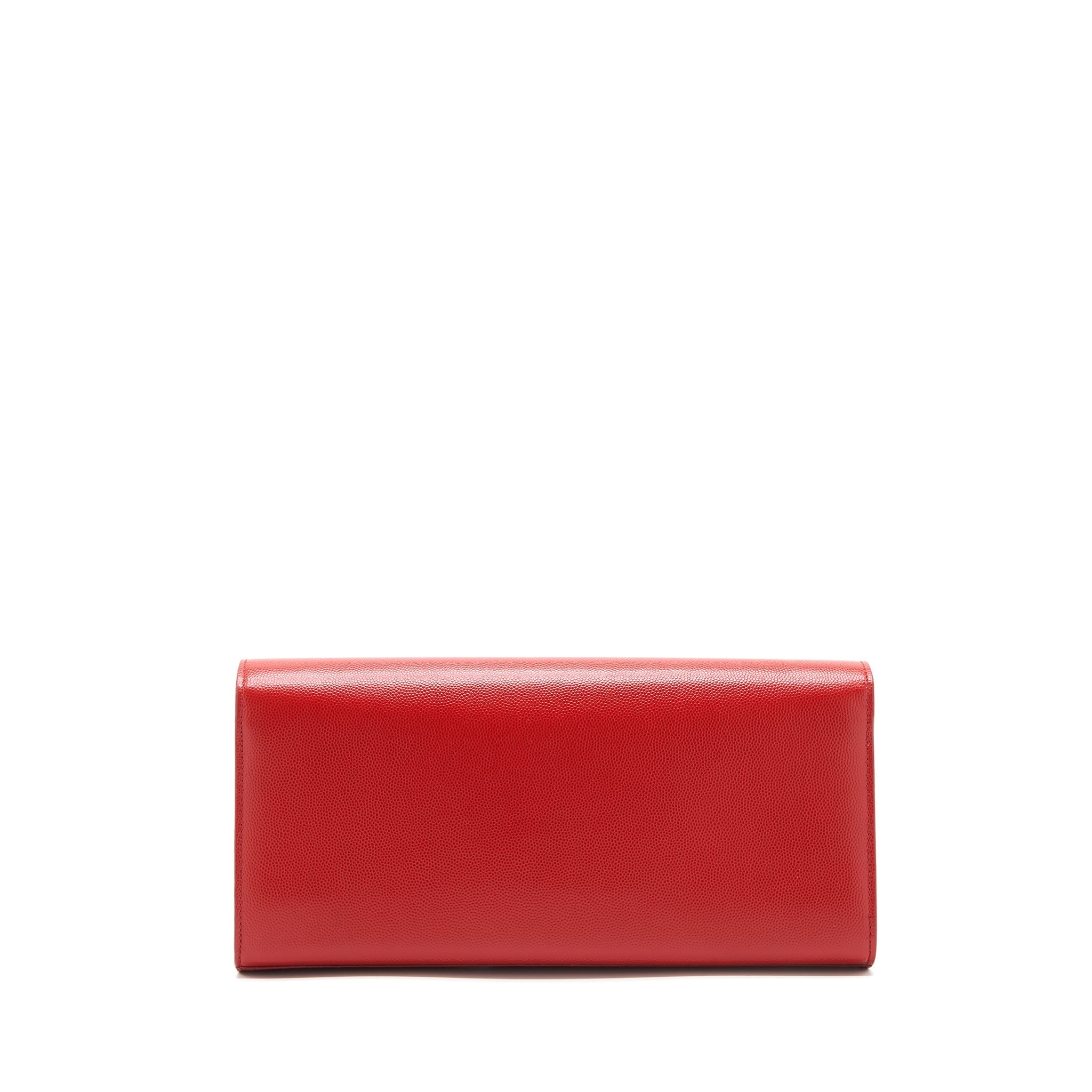 SAINT LAURENT/YSL CLUTCH CAVIAR RED GHW