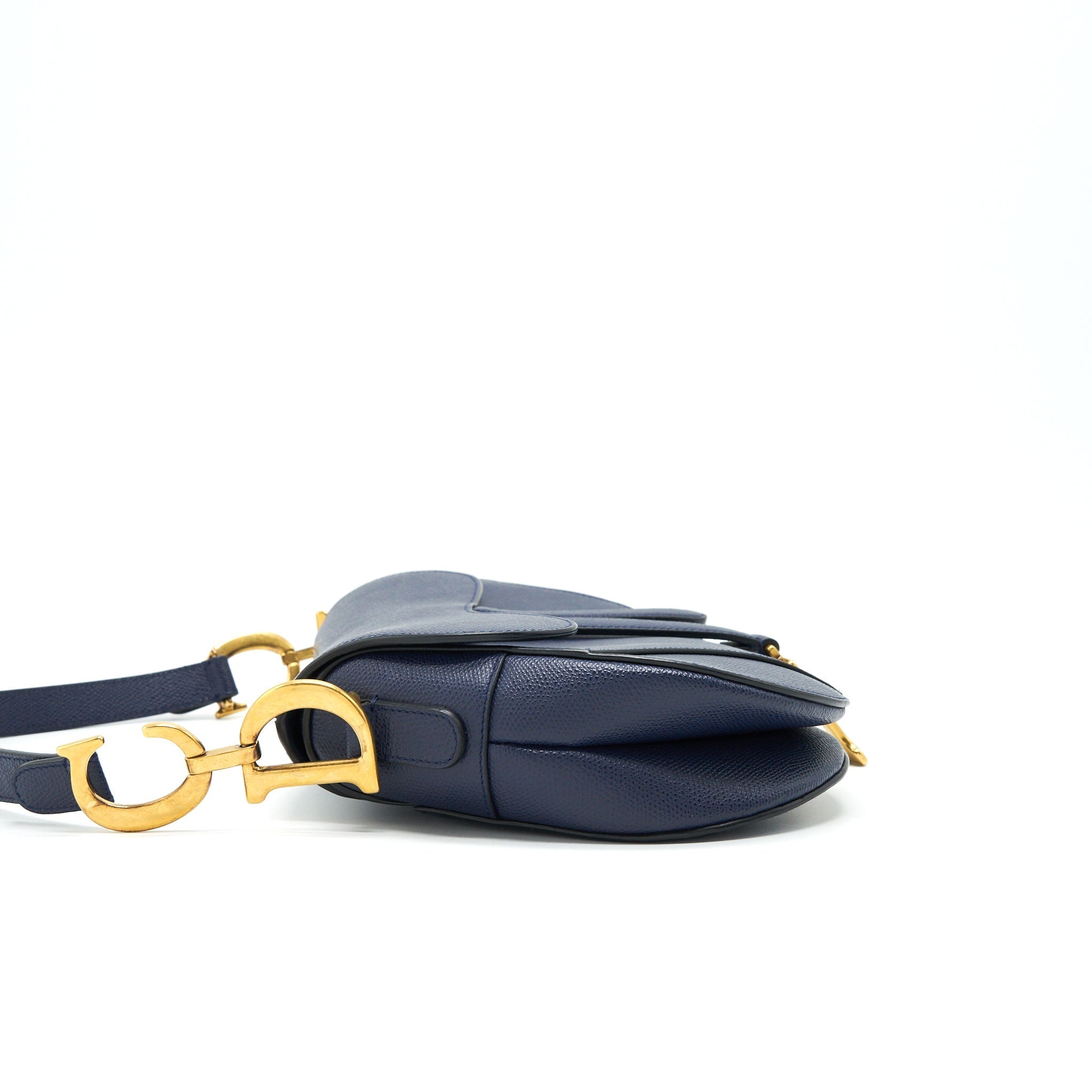 CHRISTIAN DIOR MEDIUM SADDLE BAG INDIGO BLUE