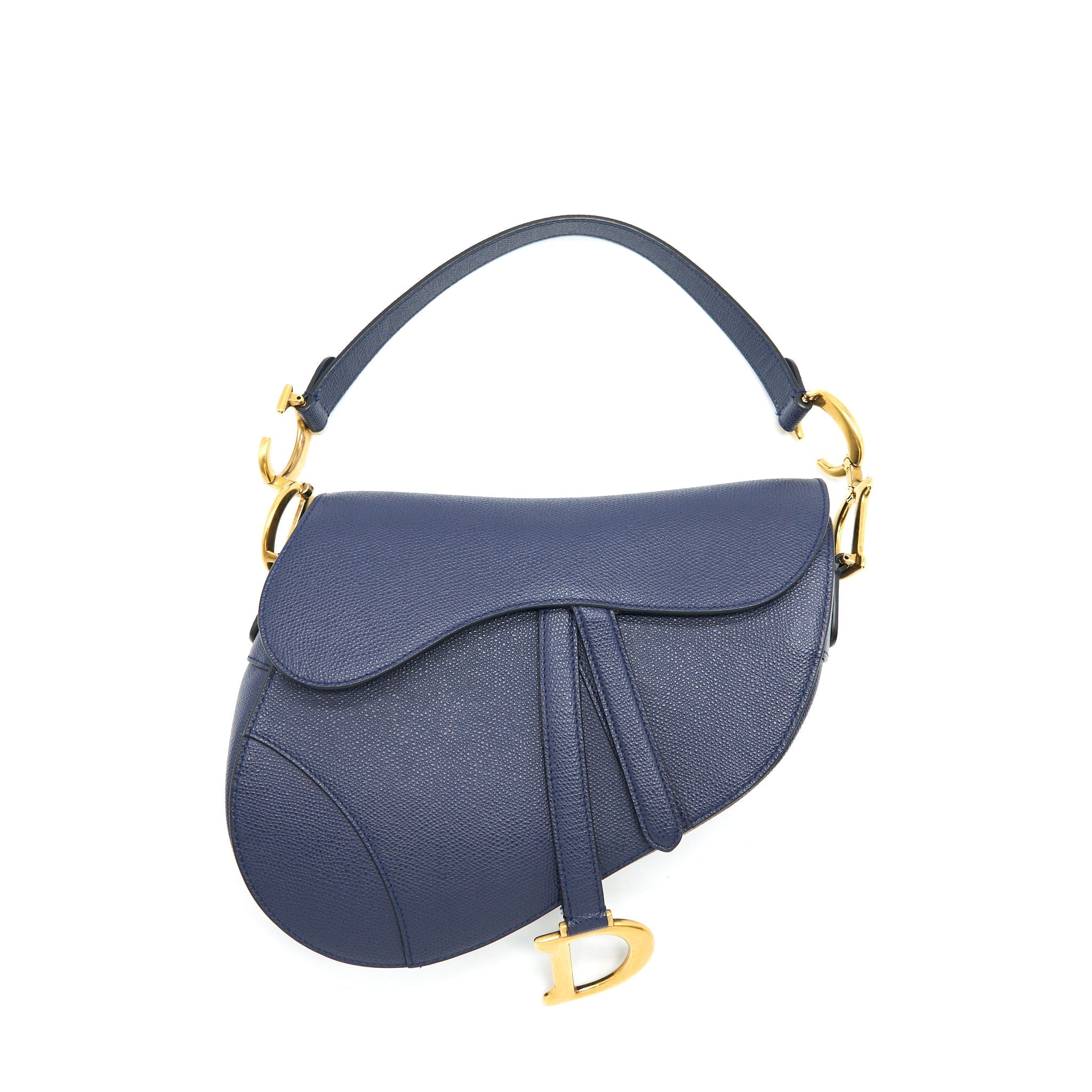 CHRISTIAN DIOR MEDIUM SADDLE BAG INDIGO BLUE