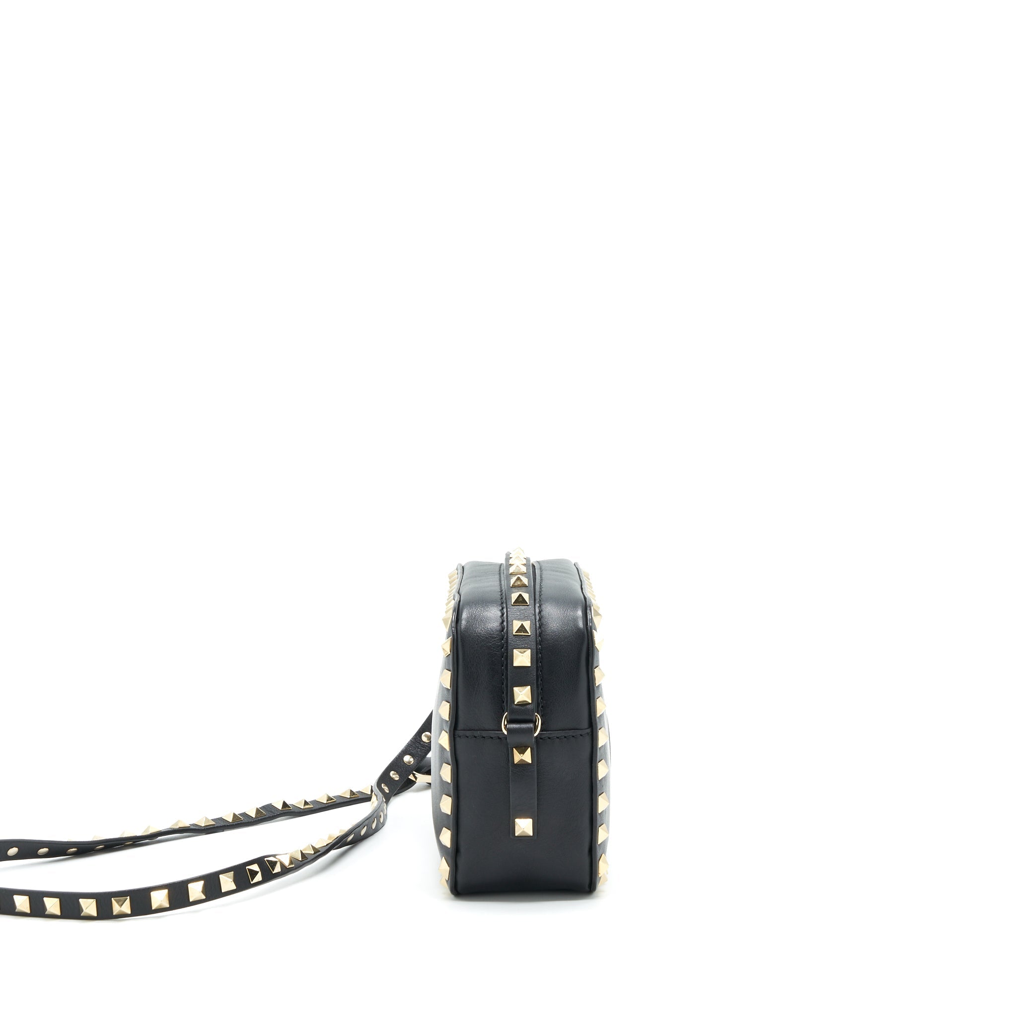 VALENTINO ROCKSTUD CROSSBODY CAMERA BAG BLACK