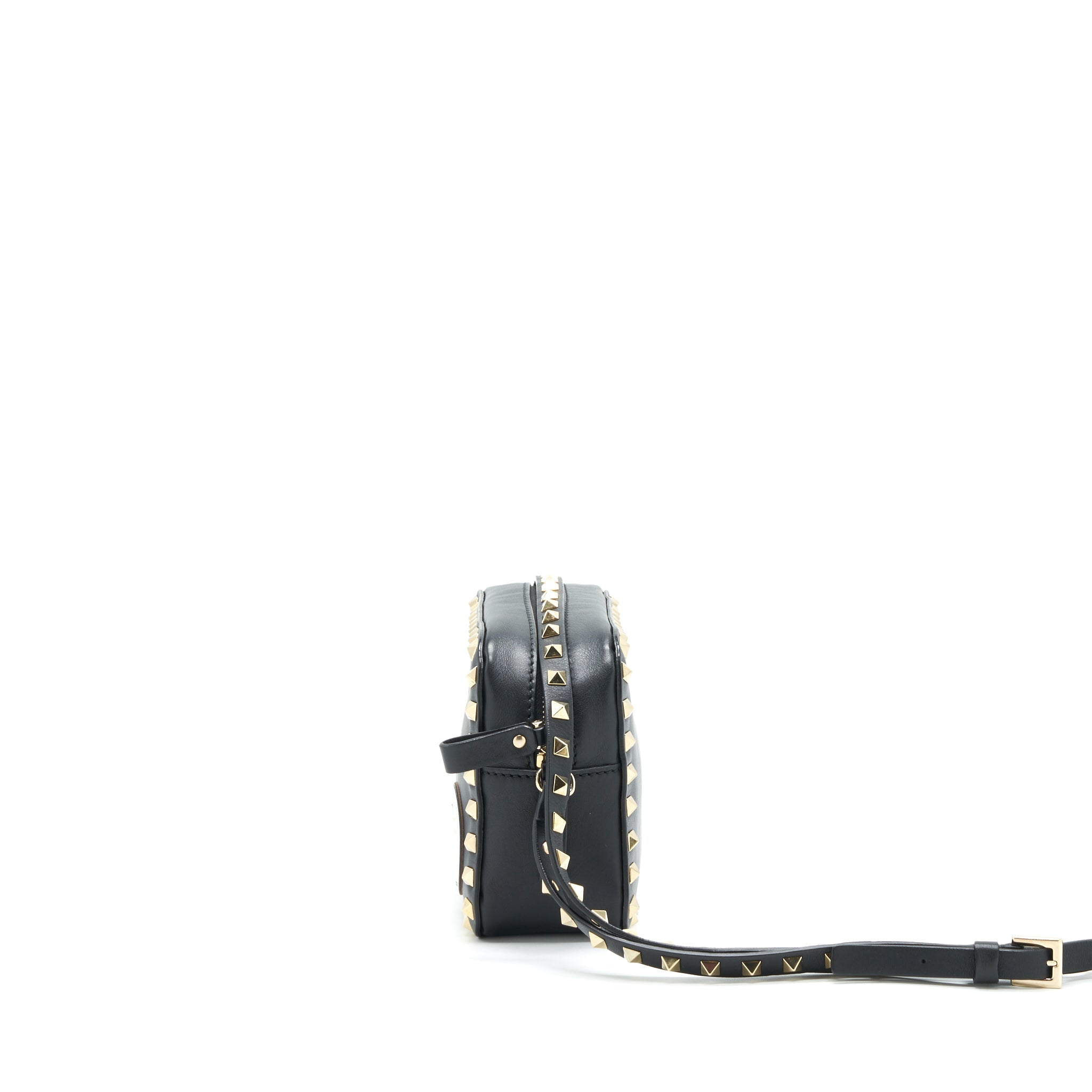 VALENTINO ROCKSTUD CROSSBODY CAMERA BAG BLACK
