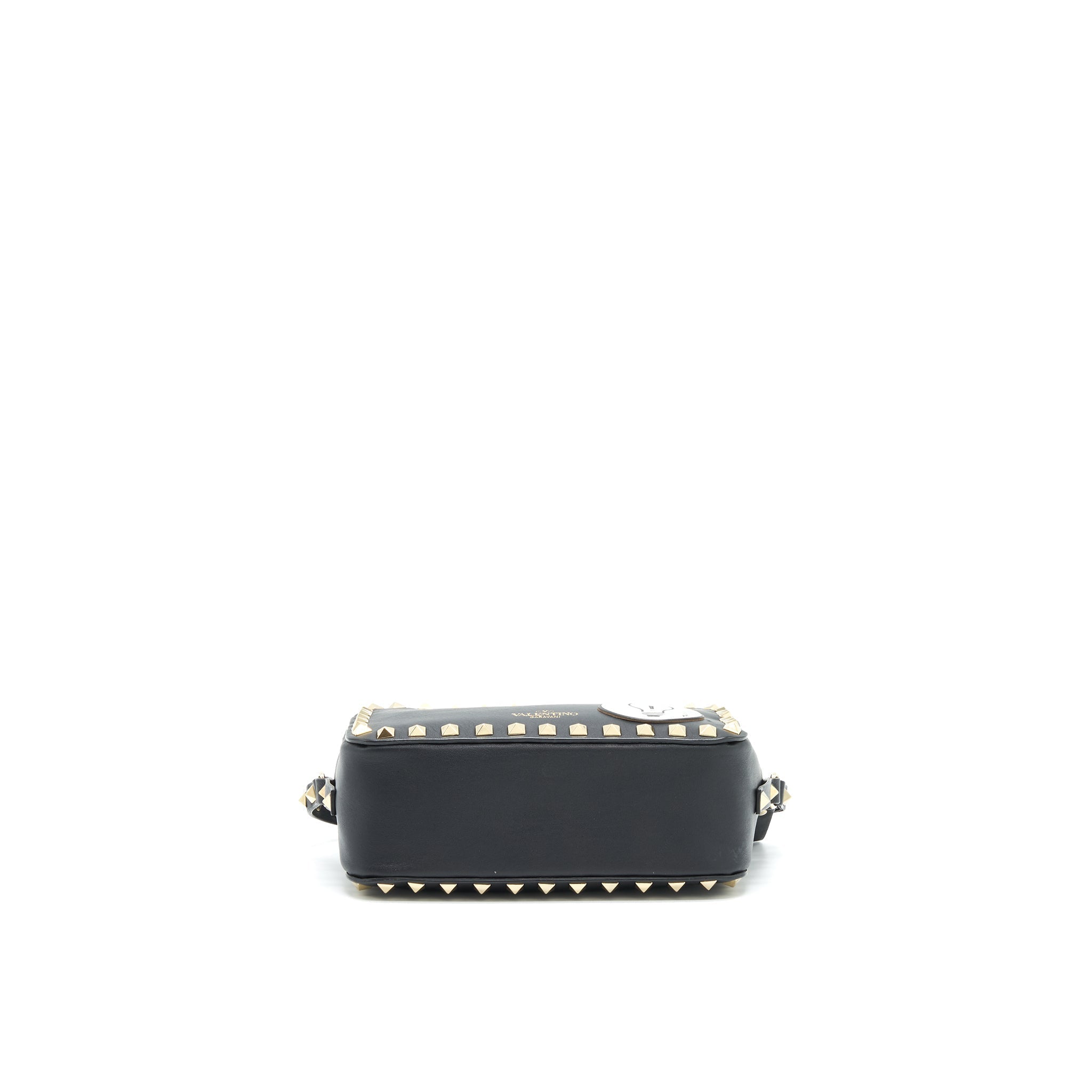 VALENTINO ROCKSTUD CROSSBODY CAMERA BAG BLACK