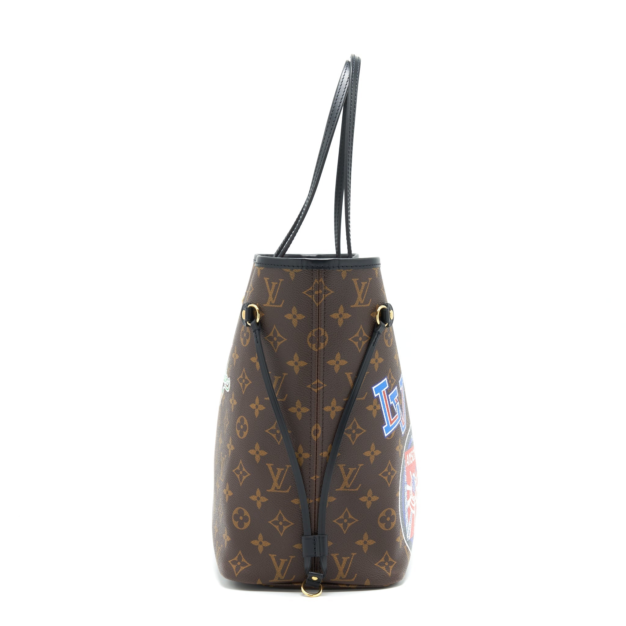 LOUIS VUITTON NEVERFULL MM MY LV WORLD TOUR MONOGRAM CANVAS/ BLACK