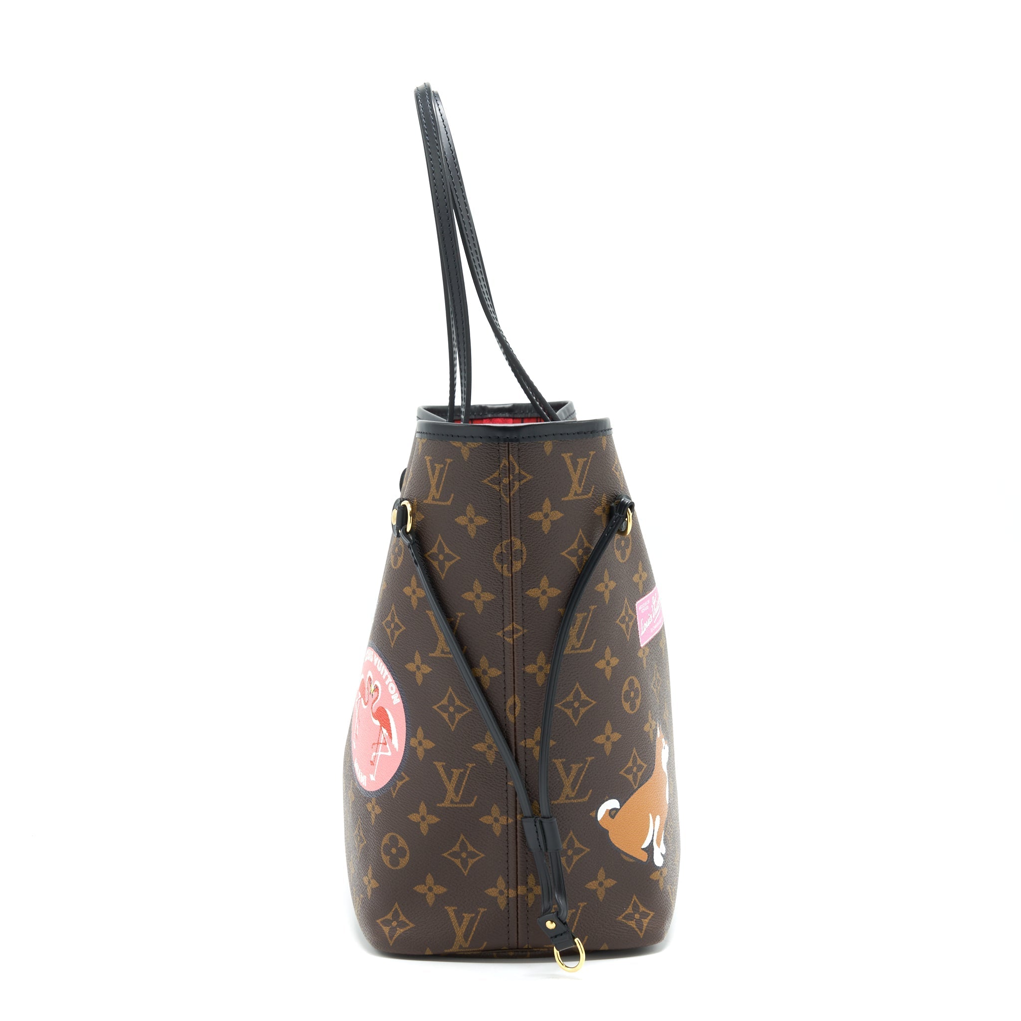 LOUIS VUITTON NEVERFULL MM MY LV WORLD TOUR MONOGRAM CANVAS/ BLACK