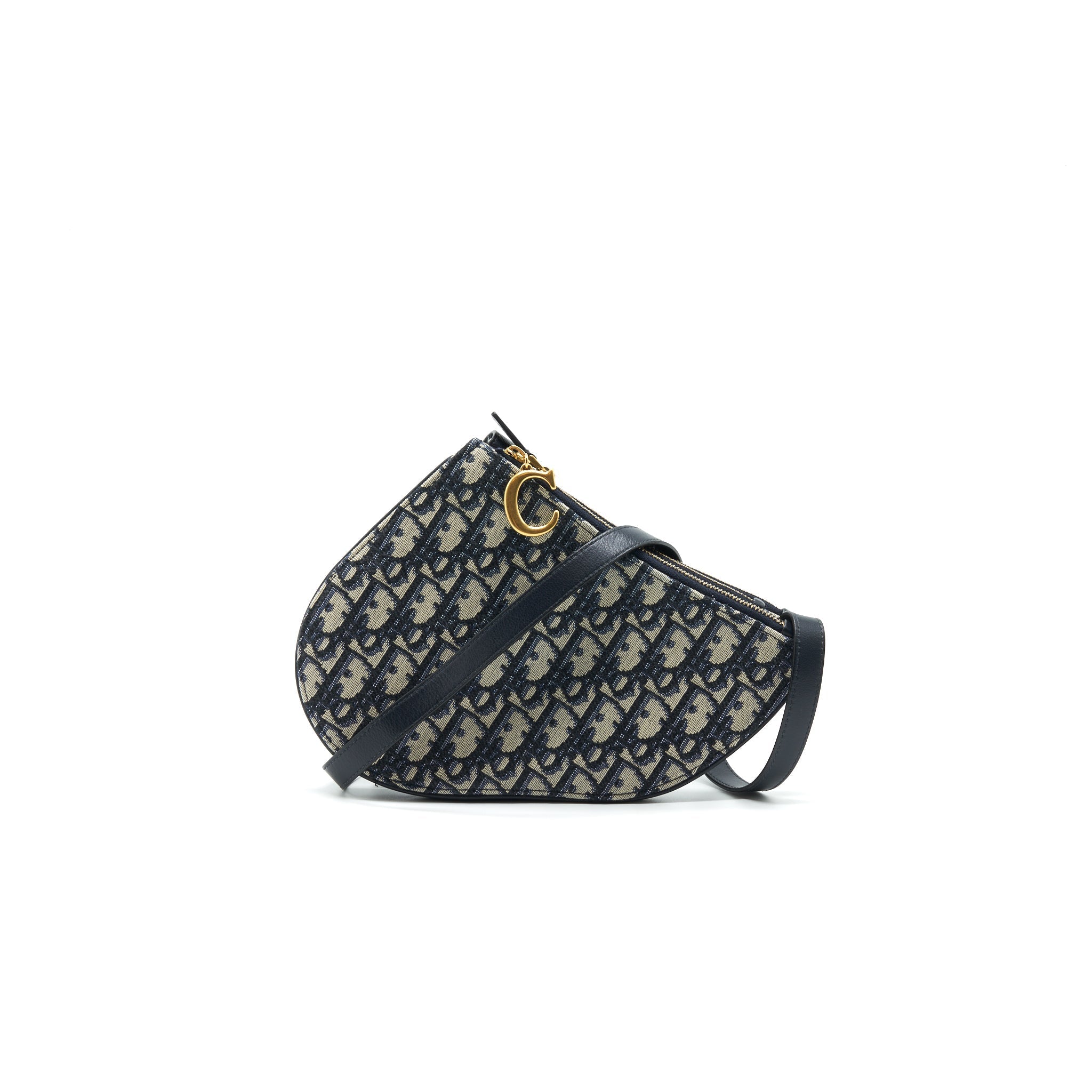 CHRISTIAN DIOR SADDLE POUCH NAVY