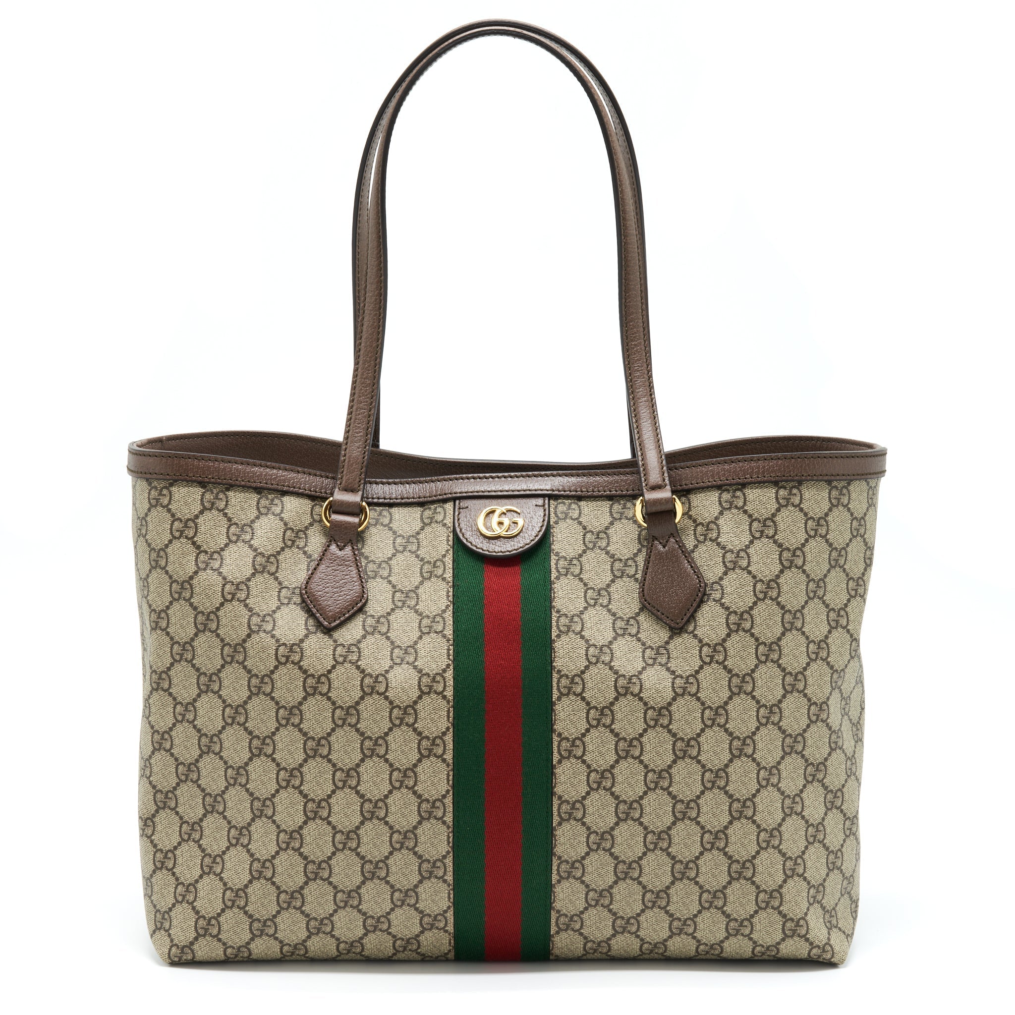 GUCCI SHOPPING TOTE BAG GG SUPREME CANVAS GHW