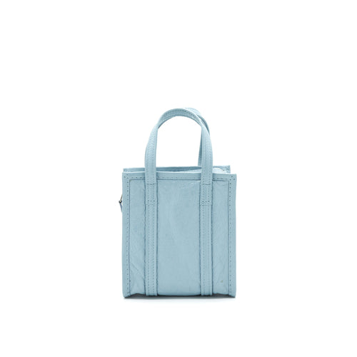 BALENCIAGA BAZAR SHOPPER XXS LIGHT BLUE